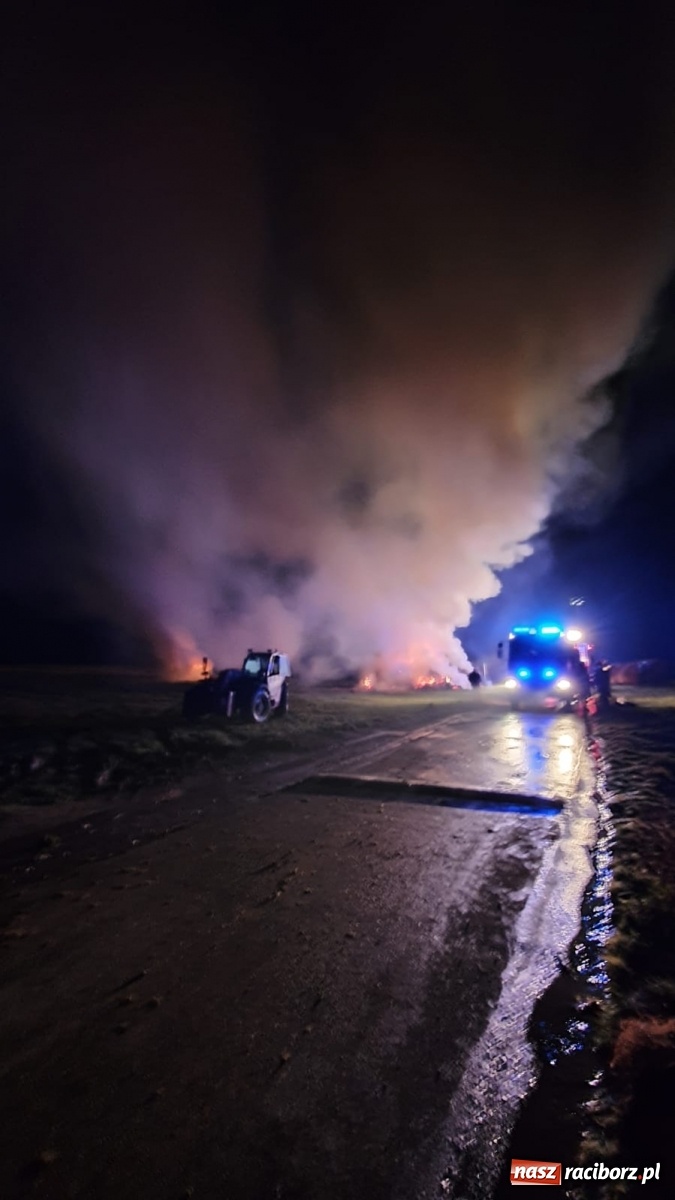 Zdjęcie w galerii na portalu naszraciborz.pl: Płonie stóg słomy przy drodze z Bolesławia na Urbanek [FOTO i WIDEO] wiadomości z regionu