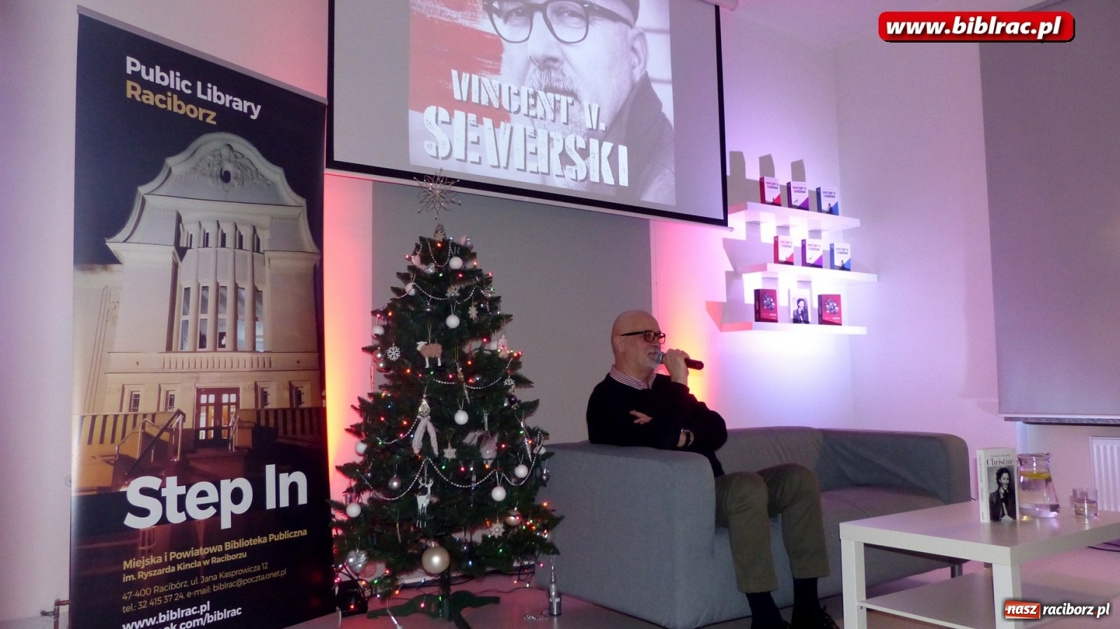 Zdjęcie w galerii na portalu naszraciborz.pl: Zawód szpieg. Vincent V. Severski gościł w raciborskiej książnicy wiadomości z regionu