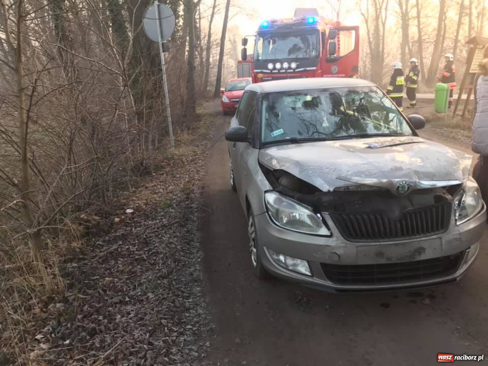 Zdjęcie w galerii na portalu naszraciborz.pl: Trzy pojazdy zderzyły się na trasie Racibórz-Rudy-Gliwice  wiadomości z regionu