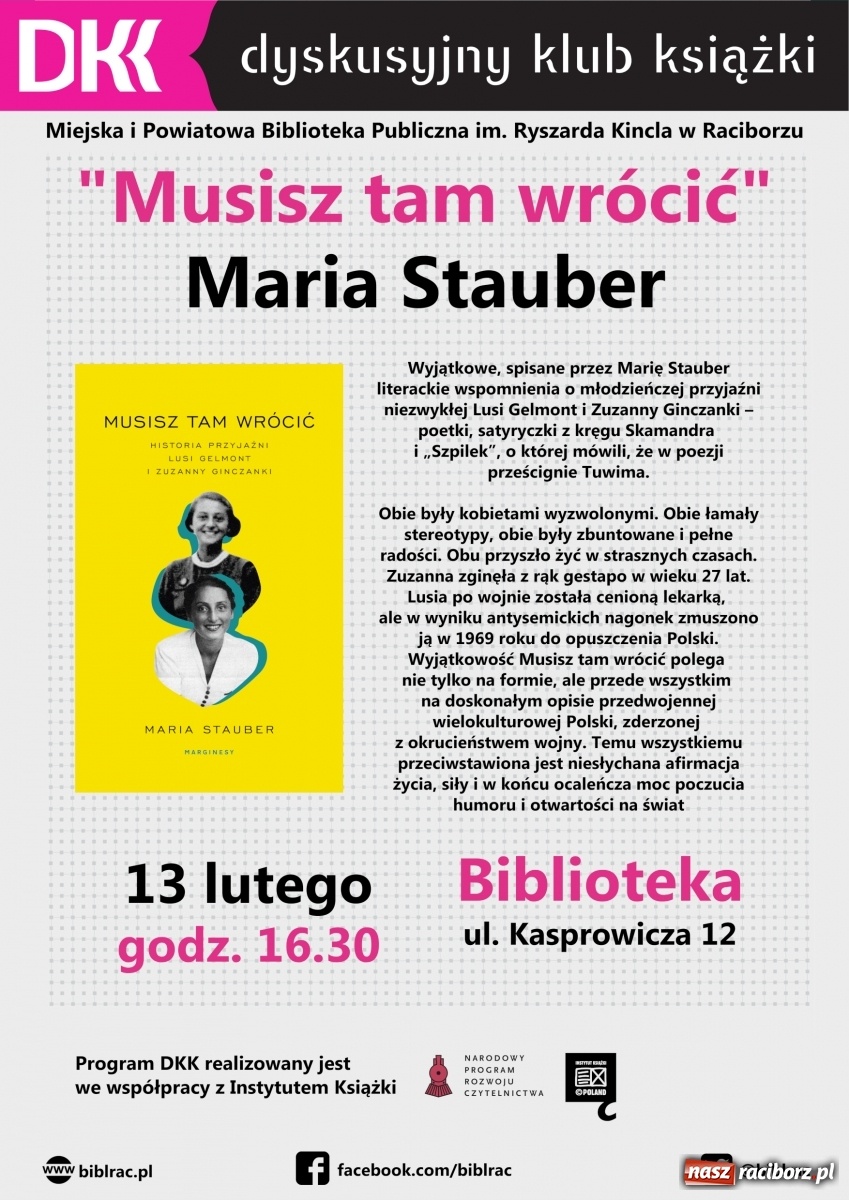 Zdjęcie w galerii na portalu naszraciborz.pl: Porozmawiajmy o literaturze. Dyskusyjne Kluby Książki zapraszają na spotkania wiadomości z regionu