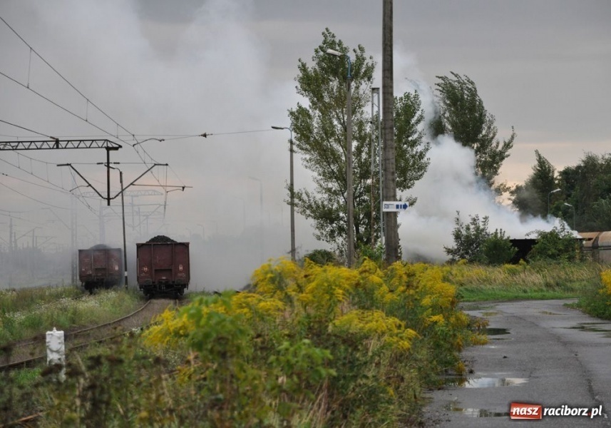 Zdjęcie w galerii na portalu naszraciborz.pl: Pożar na terenie lokomotywowni wiadomości z regionu