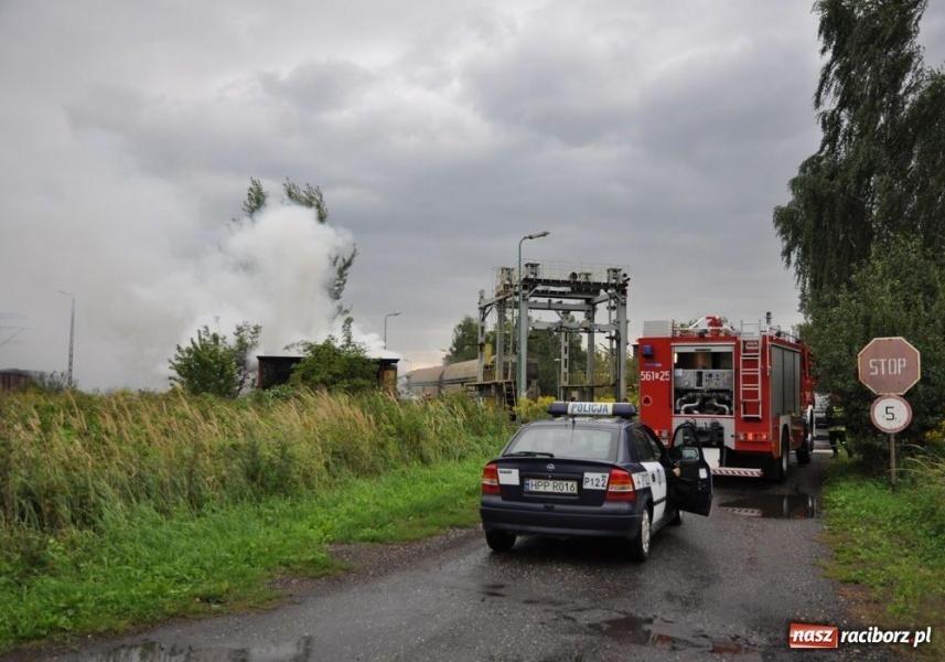 Zdjęcie w galerii na portalu naszraciborz.pl: Pożar na terenie lokomotywowni wiadomości z regionu