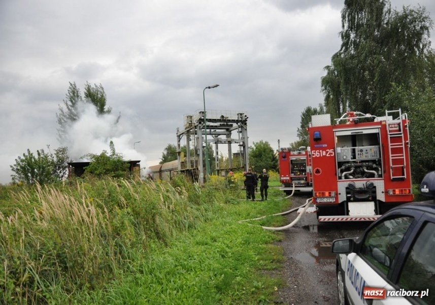 Zdjęcie w galerii na portalu naszraciborz.pl: Pożar na terenie lokomotywowni wiadomości z regionu