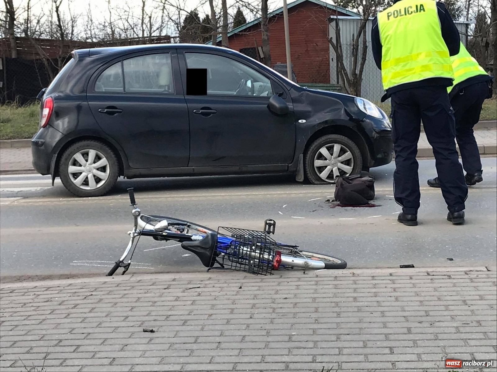Zdjęcie w galerii na portalu naszraciborz.pl: Potrącenie rowerzysty na Rybnickiej [FOTO] wiadomości z regionu