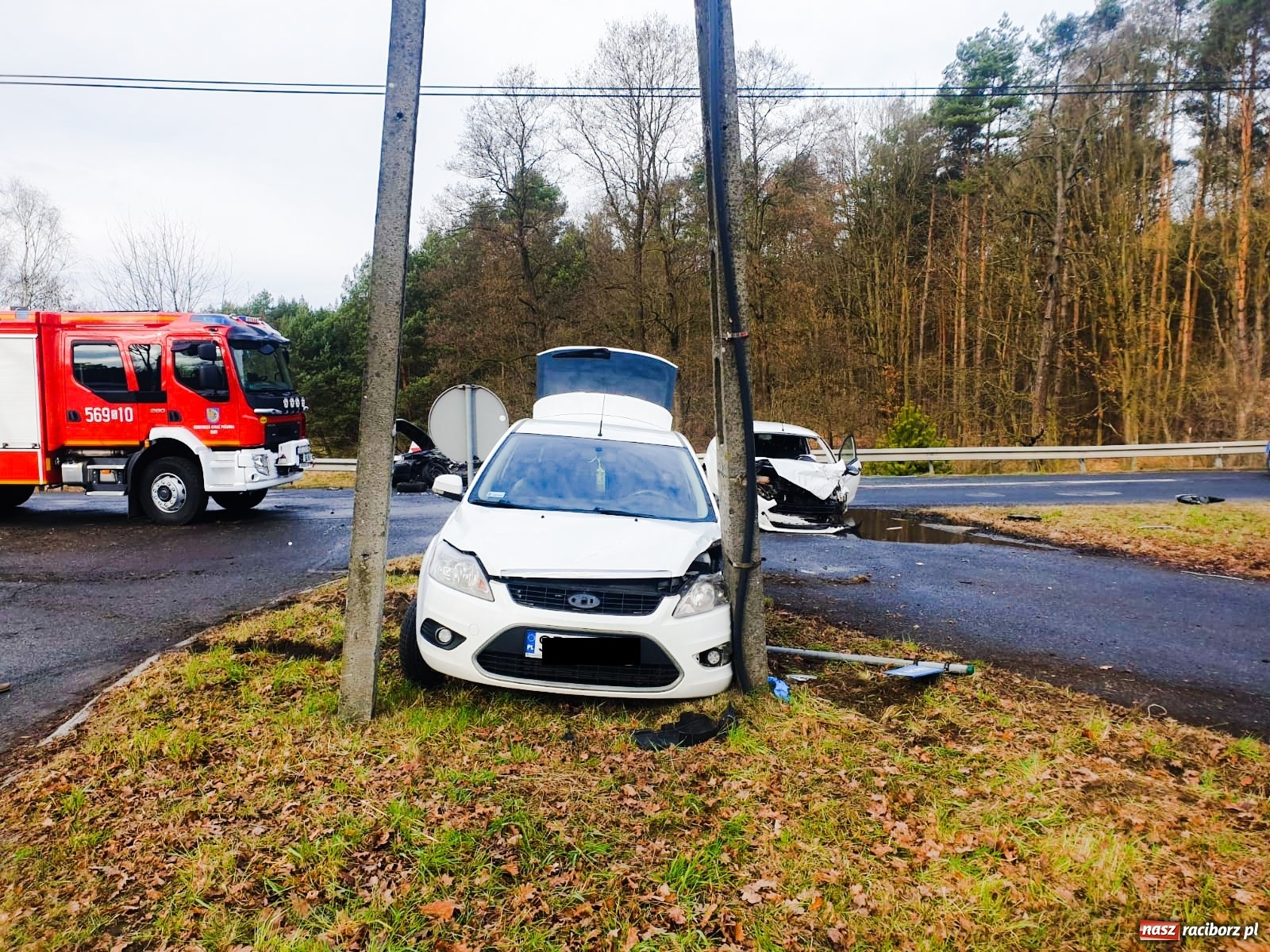 Zdjęcie w galerii na portalu naszraciborz.pl: Pięć osób rannych w zderzeniu na trasie Racibórz-Gliwice  wiadomości z regionu