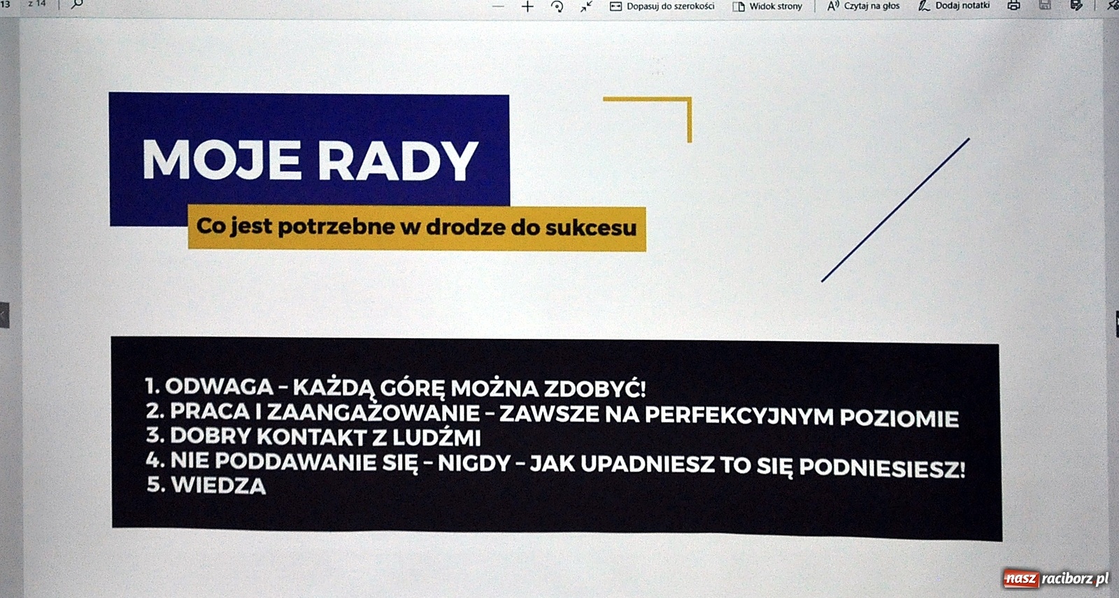 Zdjęcie w galerii na portalu naszraciborz.pl: Rozwój-strategia-rzeczywistość. Spotkanie w I LO [FOTO i WIDEO] wiadomości z regionu