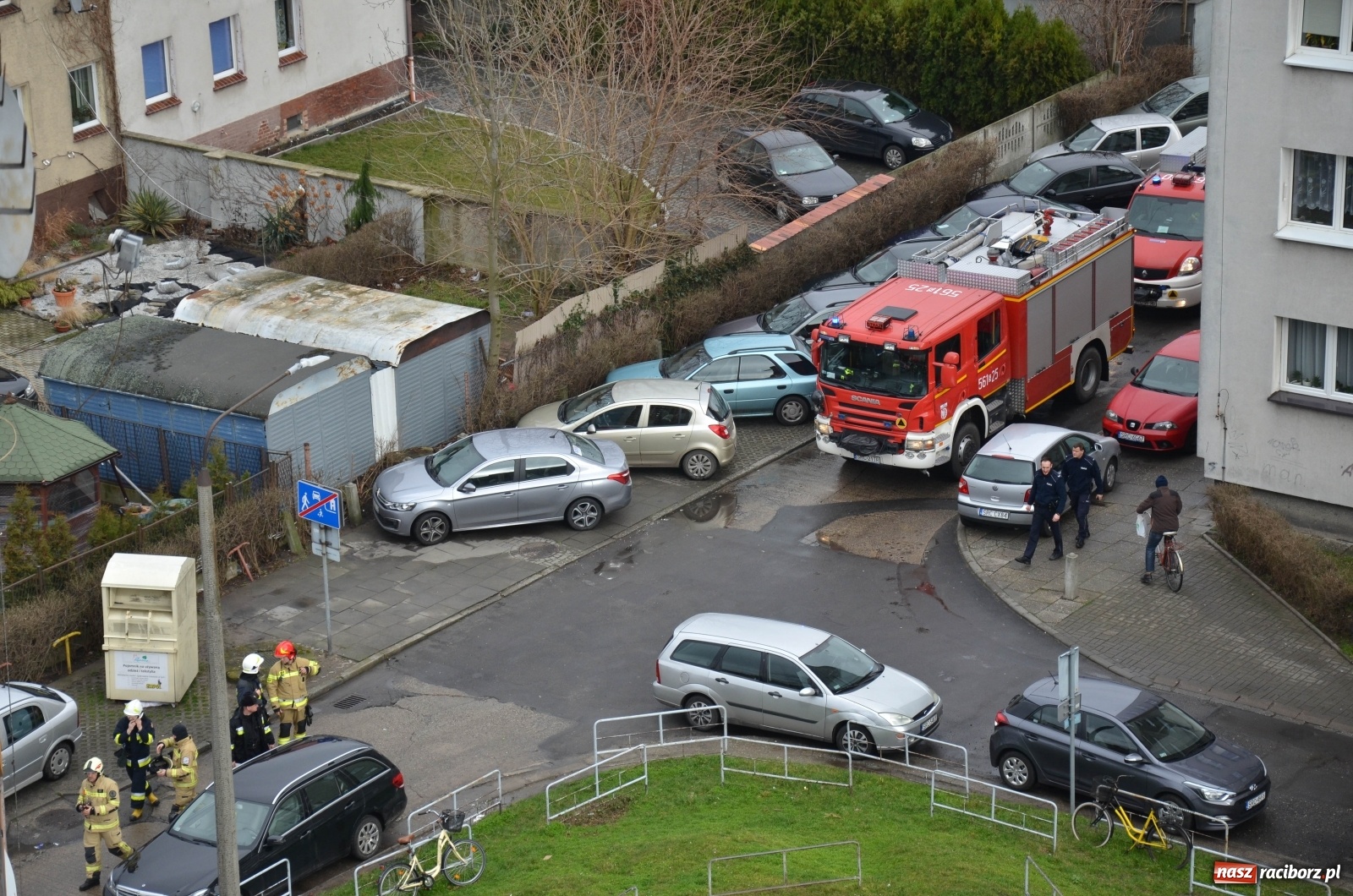 Zdjęcie w galerii na portalu naszraciborz.pl: Raport 998. Akcja strażaków na Katowickiej [FOTO] wiadomości z regionu