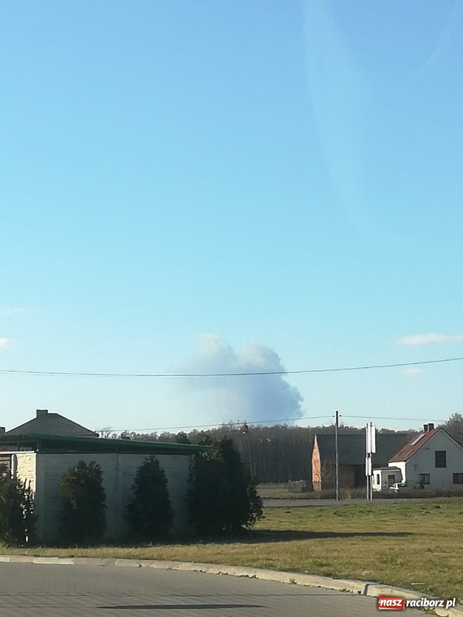 Zdjęcie w galerii na portalu naszraciborz.pl: Słup ognia widoczny z Raciborza. Wielki pożar w Pawłowiczkach [FOTO]  wiadomości z regionu
