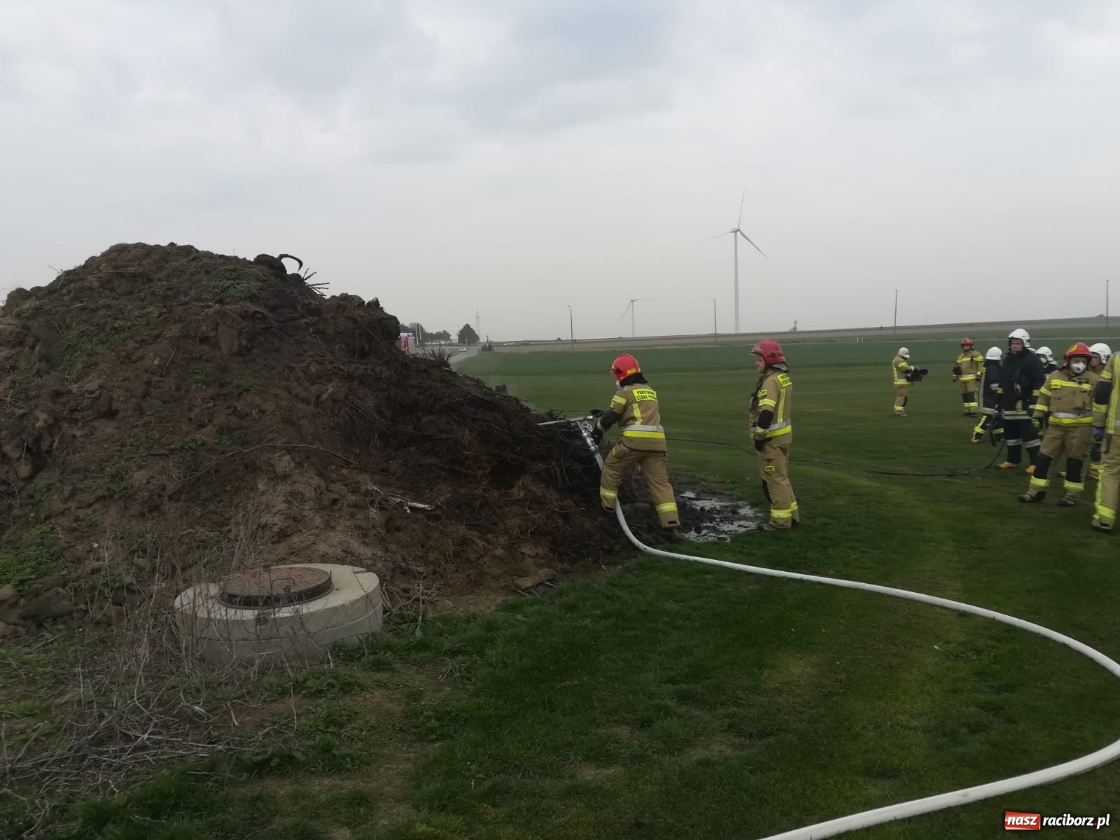 Zdjęcie w galerii na portalu naszraciborz.pl: Raport 998. Poranny pożar trawy w Pietraszynie wiadomości z regionu