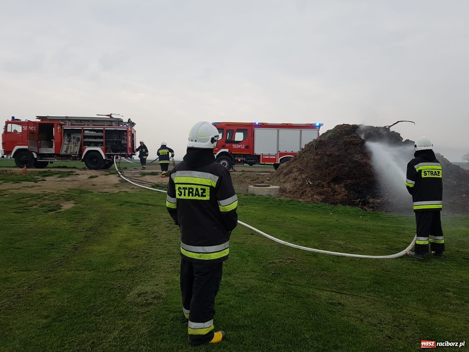 Zdjęcie w galerii na portalu naszraciborz.pl: Raport 998. Poranny pożar trawy w Pietraszynie wiadomości z regionu