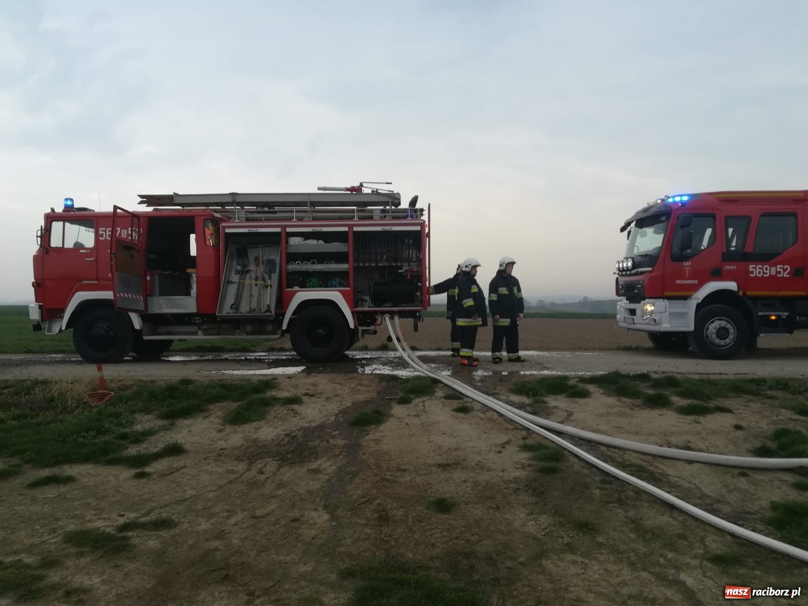 Zdjęcie w galerii na portalu naszraciborz.pl: Raport 998. Poranny pożar trawy w Pietraszynie wiadomości z regionu