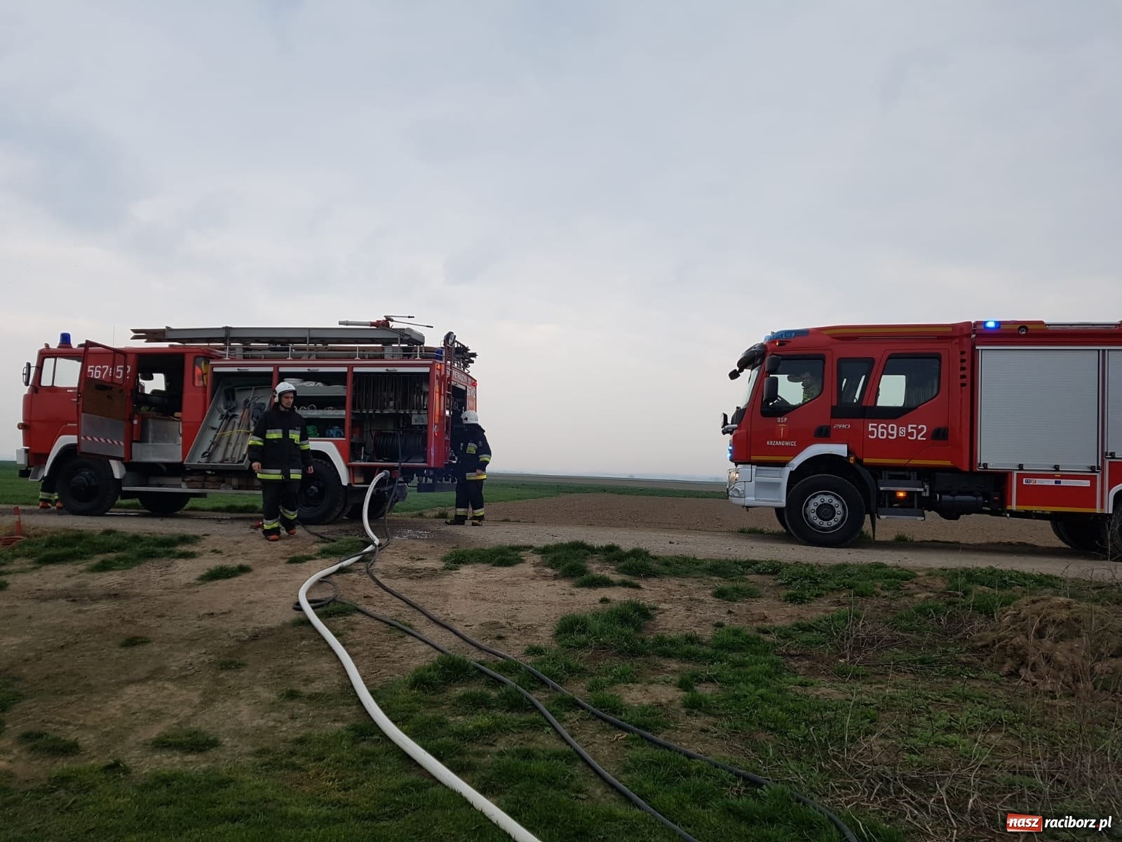 Zdjęcie w galerii na portalu naszraciborz.pl: Raport 998. Poranny pożar trawy w Pietraszynie wiadomości z regionu