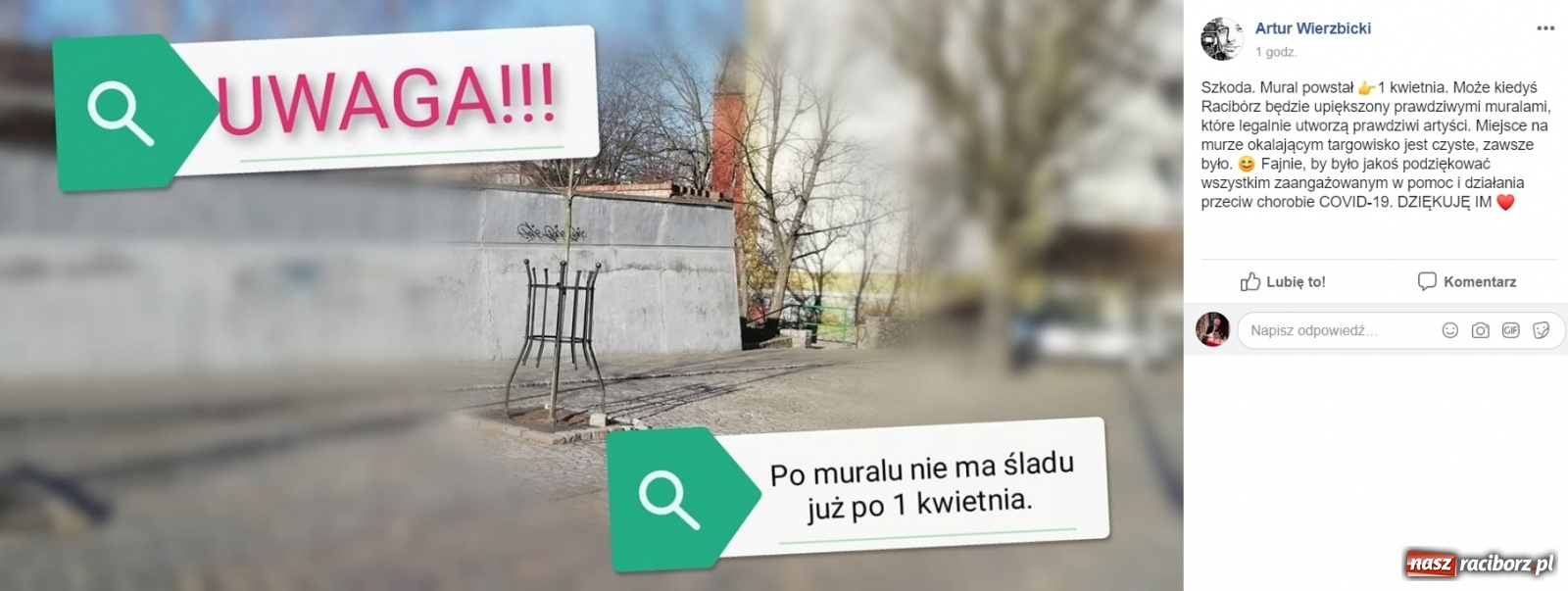 Zdjęcie w galerii na portalu naszraciborz.pl: Prima aprilis. Wszystko będzie dobrze! wiadomości z regionu