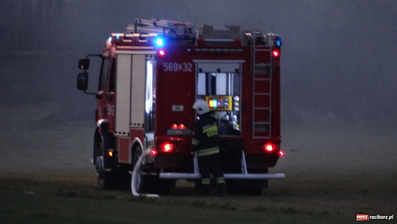Zdjęcie w galerii na portalu naszraciborz.pl: Raport 998. Pożar trawy na Gliwickiej. Zagrożony był las! wiadomości z regionu