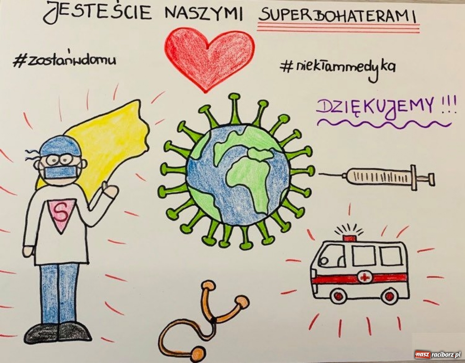 Zdjęcie w galerii na portalu naszraciborz.pl: Uczniowie SP 13 wzięli udział w akcji Kartka dla Medyka wiadomości z regionu