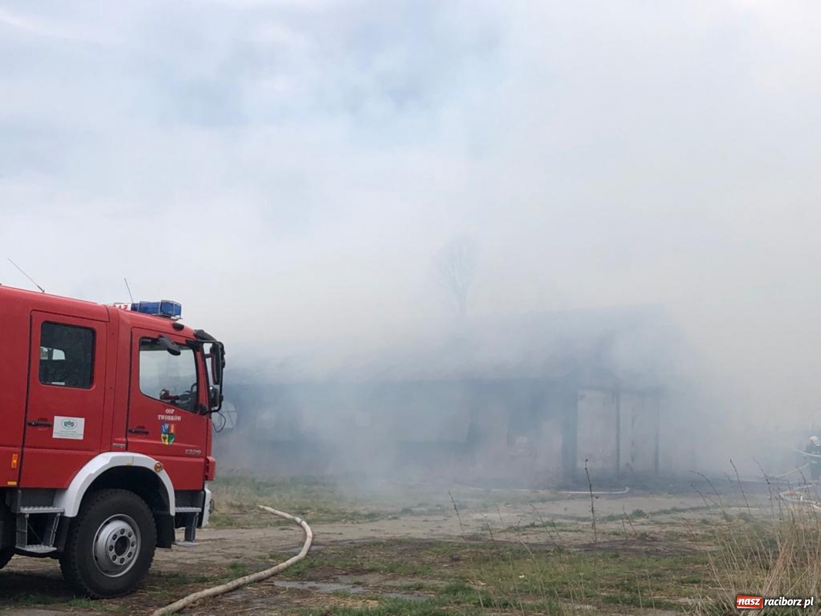 Zdjęcie w galerii na portalu naszraciborz.pl: Pożar kurnika w Zabełkowie. Dym był widoczny z kilku kilometrów! [FOTO i WIDEO] wiadomości z regionu