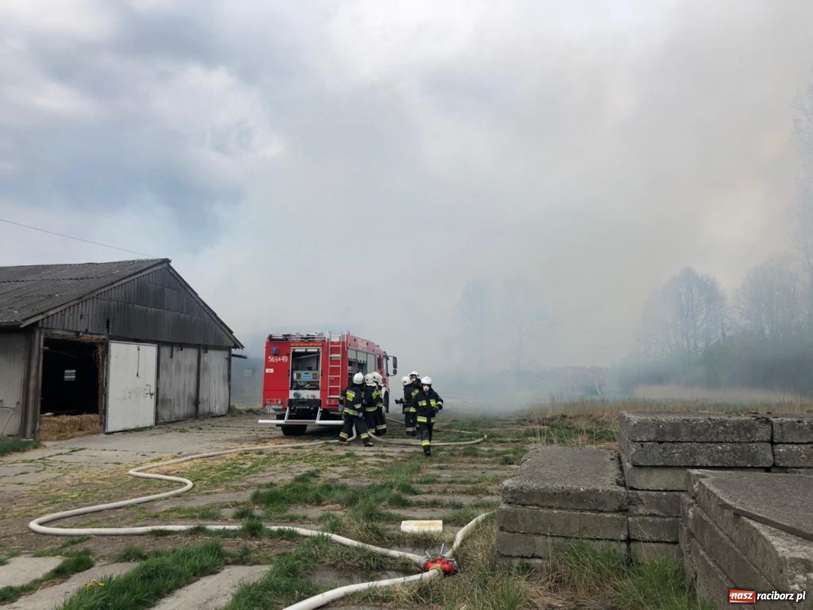 Zdjęcie w galerii na portalu naszraciborz.pl: Pożar kurnika w Zabełkowie. Dym był widoczny z kilku kilometrów! [FOTO i WIDEO] wiadomości z regionu
