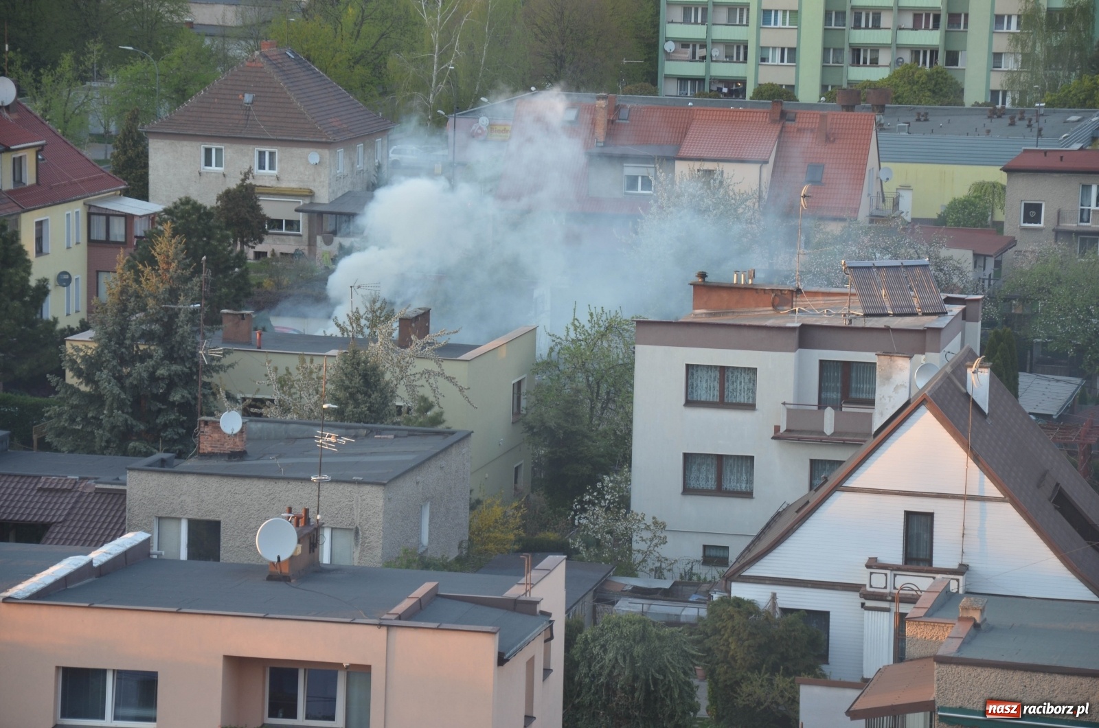 Zdjęcie w galerii na portalu naszraciborz.pl: Raport 998. Dym nad Biedronką. Przechodnie wezwali strażaków wiadomości z regionu
