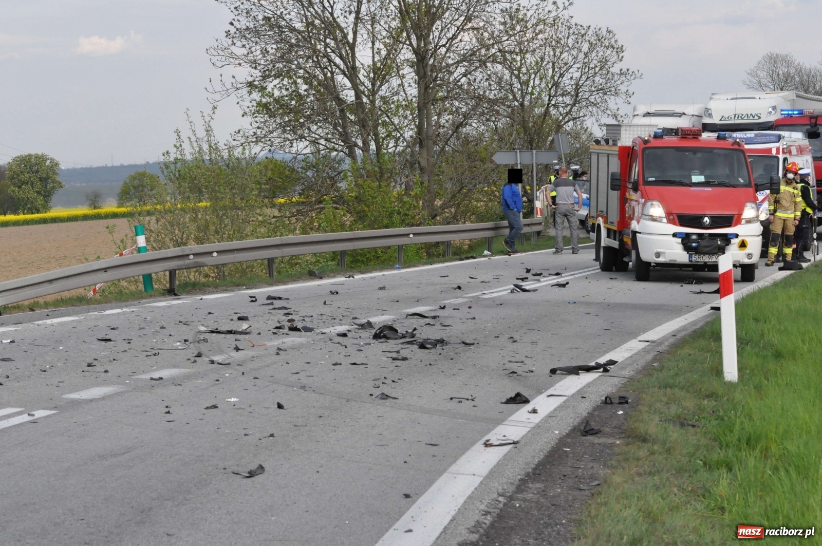 Zdjęcie w galerii na portalu naszraciborz.pl: Tragiczny wypadek na DK 45 - trasa na Szonowice. Nie żyje motocyklista [FOTO] wiadomości z regionu