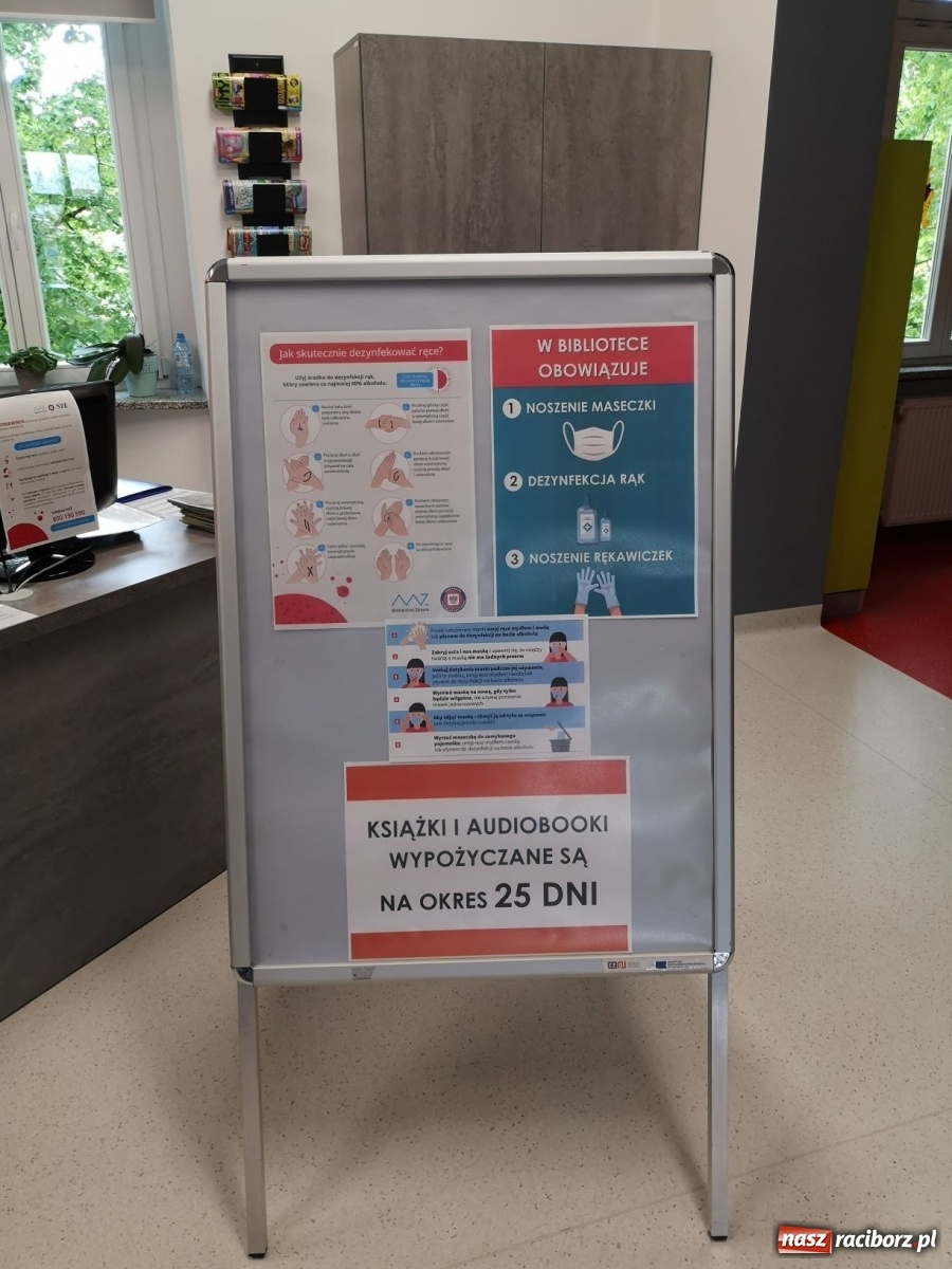 Zdjęcie w galerii na portalu naszraciborz.pl: Dobra wiadomość dla czytelników! Biblioteka otwarta od 5 maja wiadomości z regionu