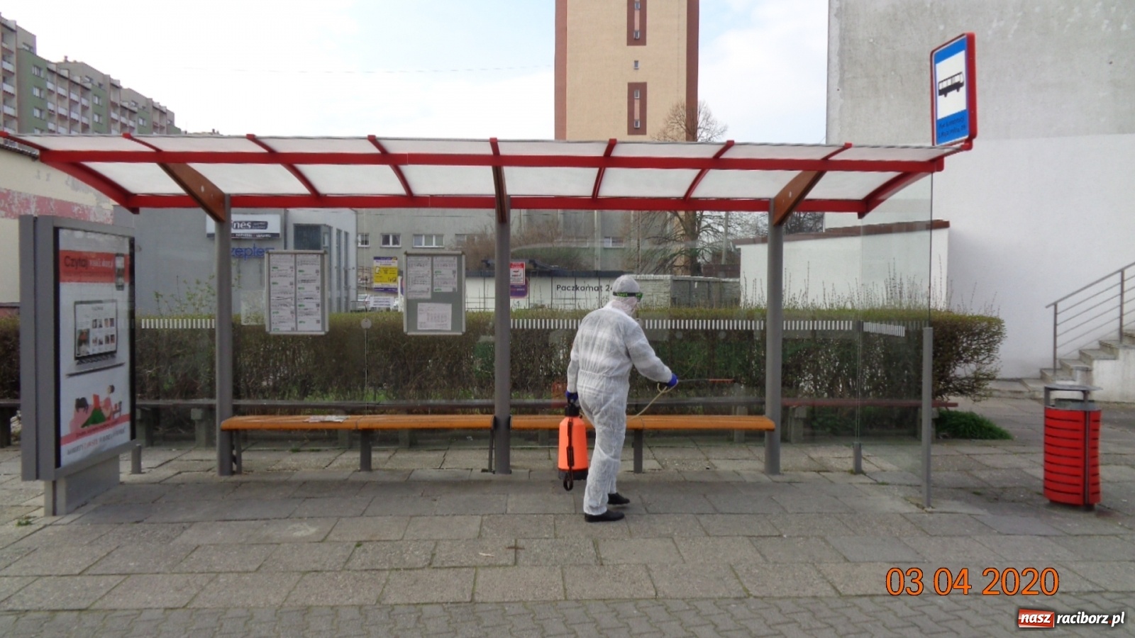Zdjęcie w galerii na portalu naszraciborz.pl: PK dezynfekuje przystanki i pracuje nad nowym rozkładem jazdy autobusów  wiadomości z regionu