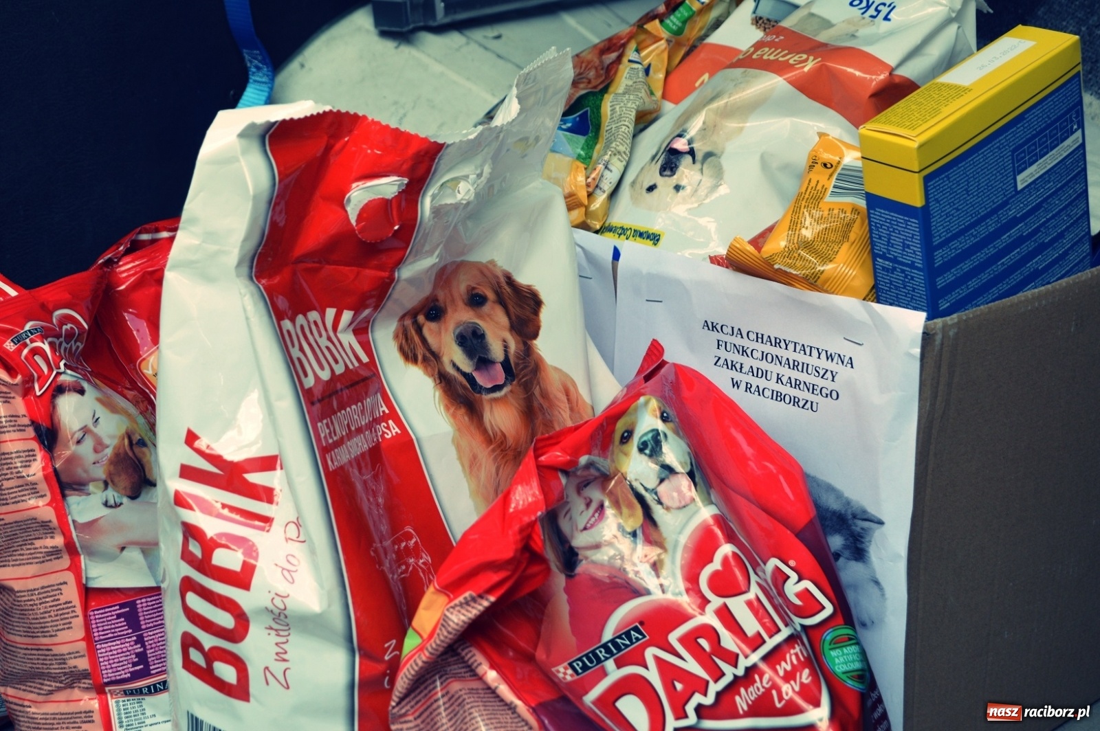 Zdjęcie w galerii na portalu naszraciborz.pl: Funkcjonariusze raciborskiego ZK wsparli schronisko dla zwierząt wiadomości z regionu