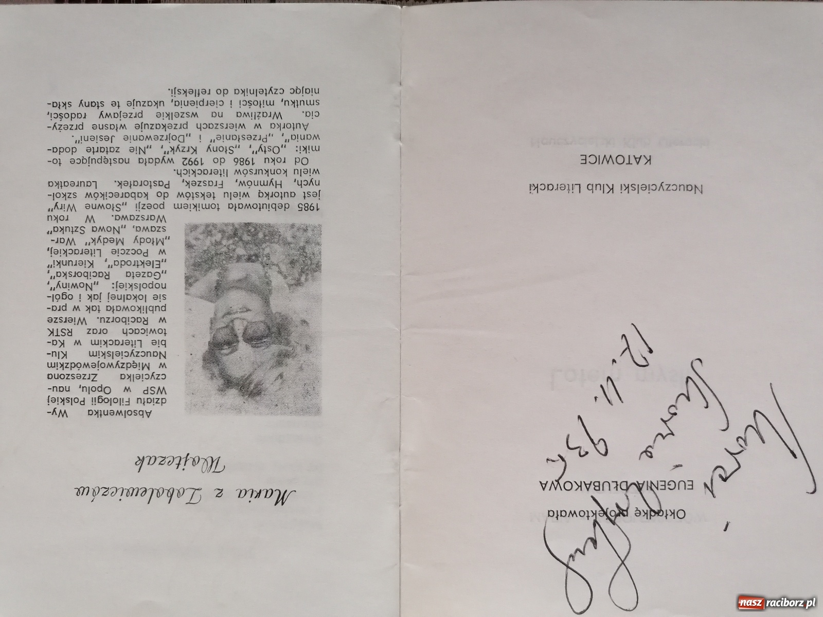 Zdjęcie w galerii na portalu naszraciborz.pl: Zmarła raciborska poetka Maria z Zobolewiczów-Wojtczak wiadomości z regionu