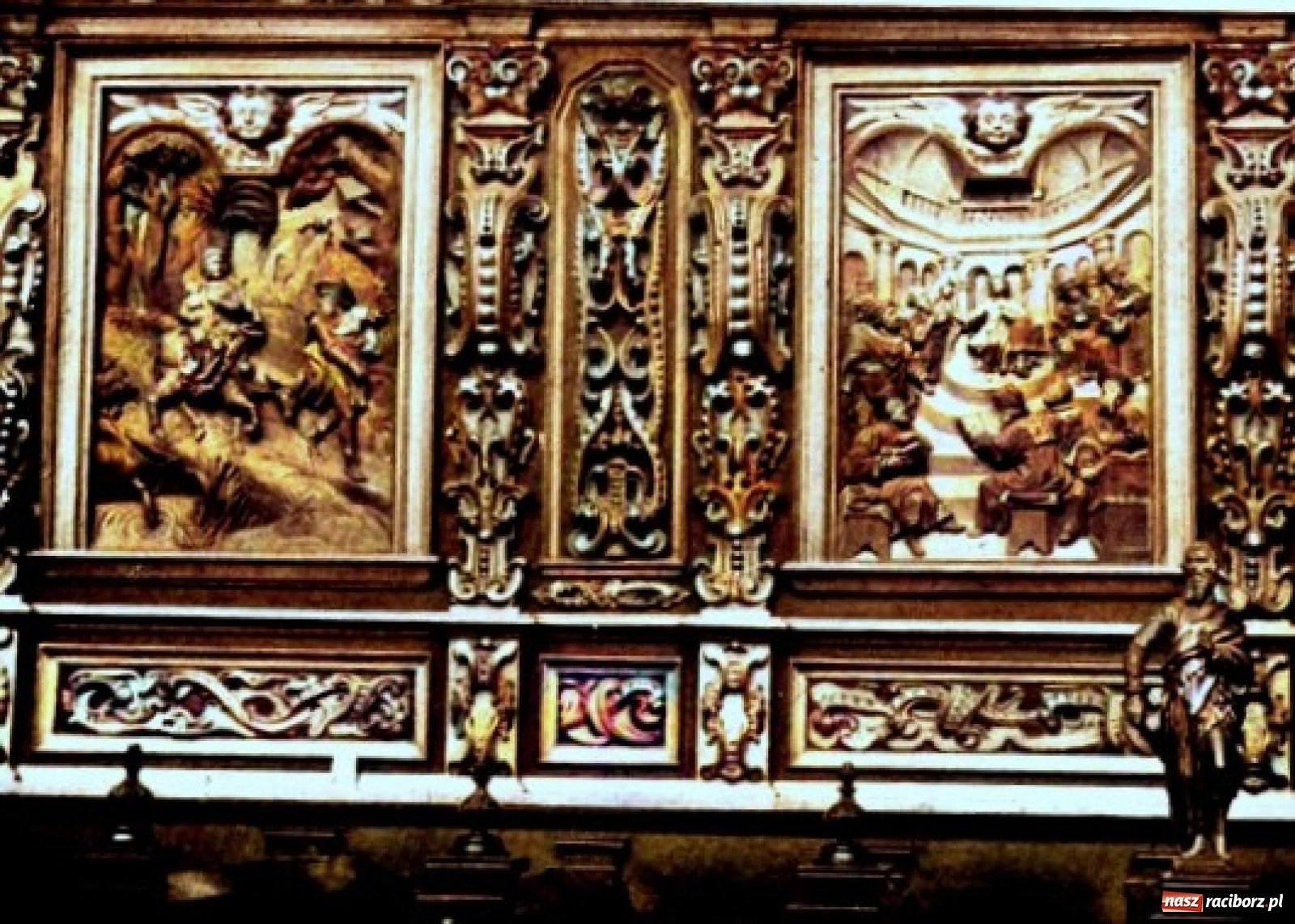 Zdjęcie w galerii na portalu naszraciborz.pl: Przedwojenny Ratibor w kolorze. Jak naprawdę wyglądały stalle w kościele farnym wiadomości z regionu