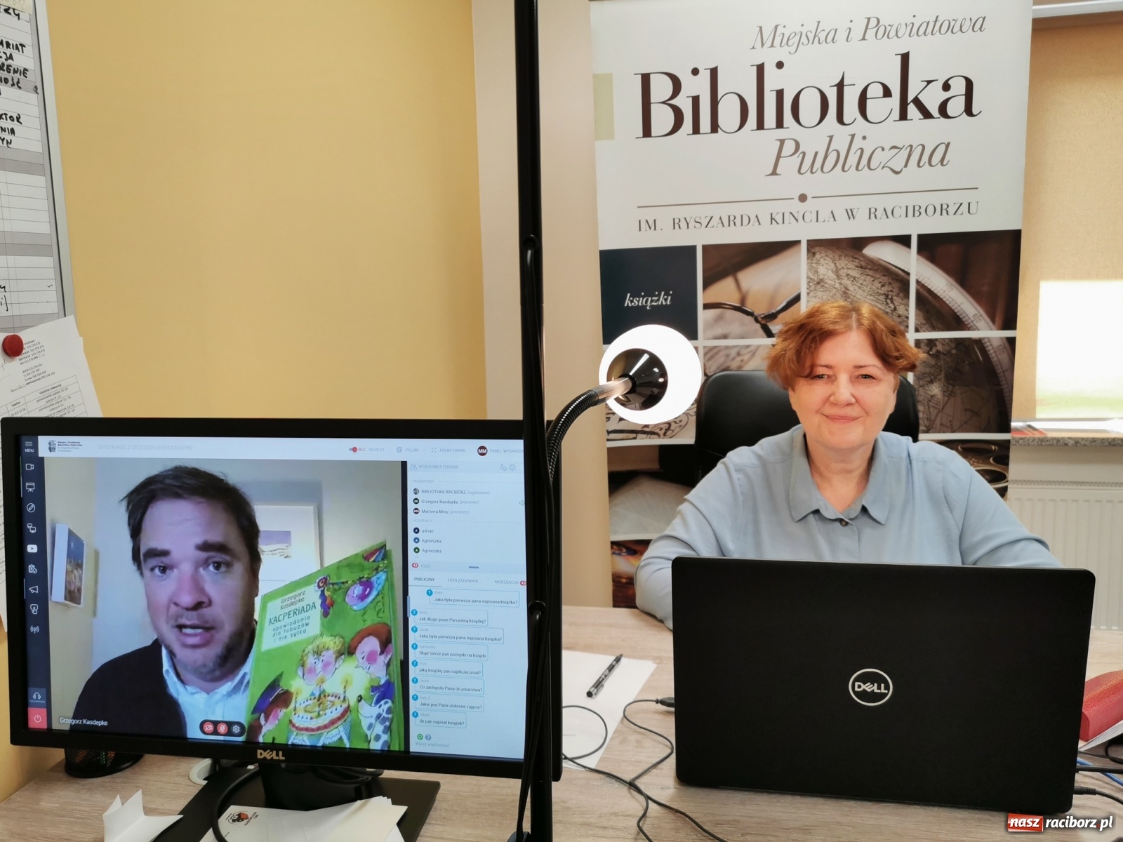 Zdjęcie w galerii na portalu naszraciborz.pl: Spotkanie z Grzegorzem Kasdepke prezentem raciborskiej biblioteki na Dzień Dziecka wiadomości z regionu