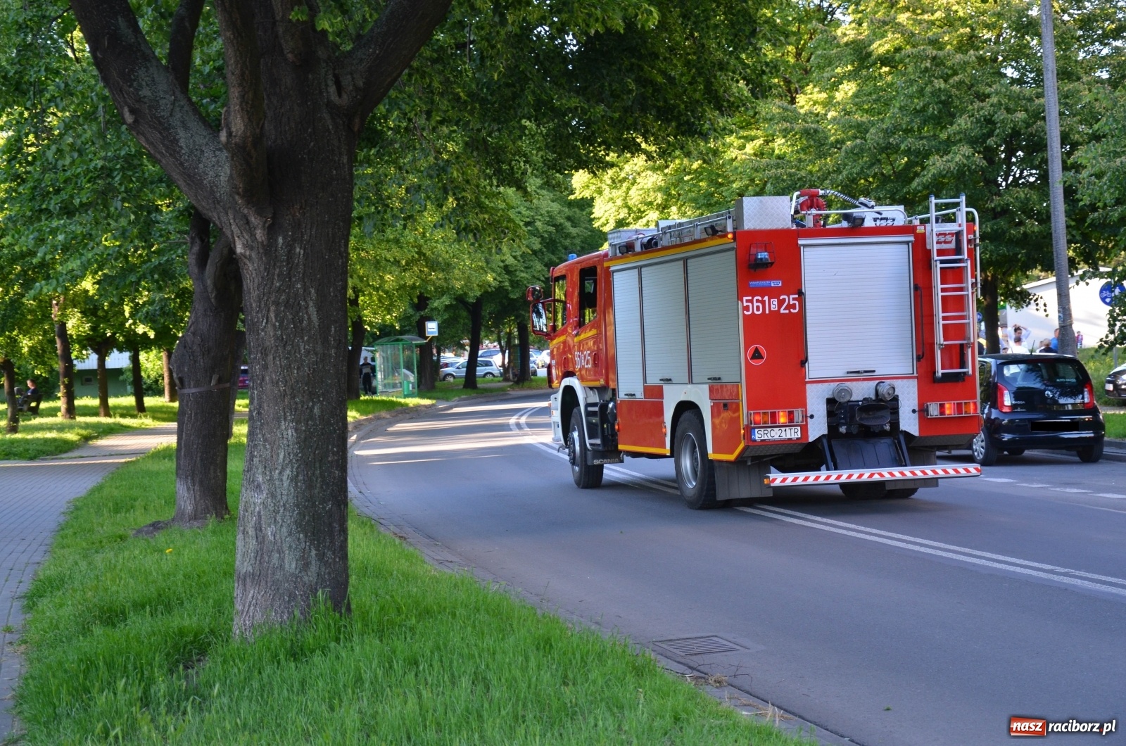 Zdjęcie w galerii na portalu naszraciborz.pl: Strażacy ze skokochronem wezwani na Katowicką [FOTO] wiadomości z regionu