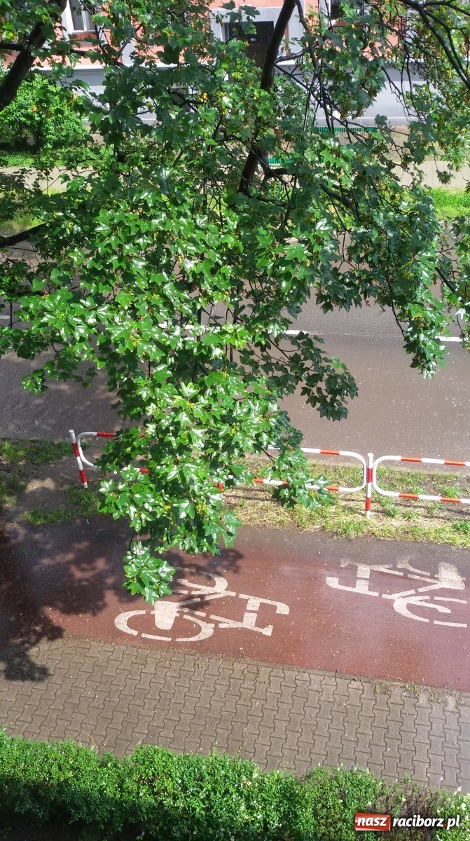 Zdjęcie w galerii na portalu naszraciborz.pl: Coś poszło nie tak! Ulica Kościuszki po deszczu tonie [FOTO i WIDEO]  wiadomości z regionu