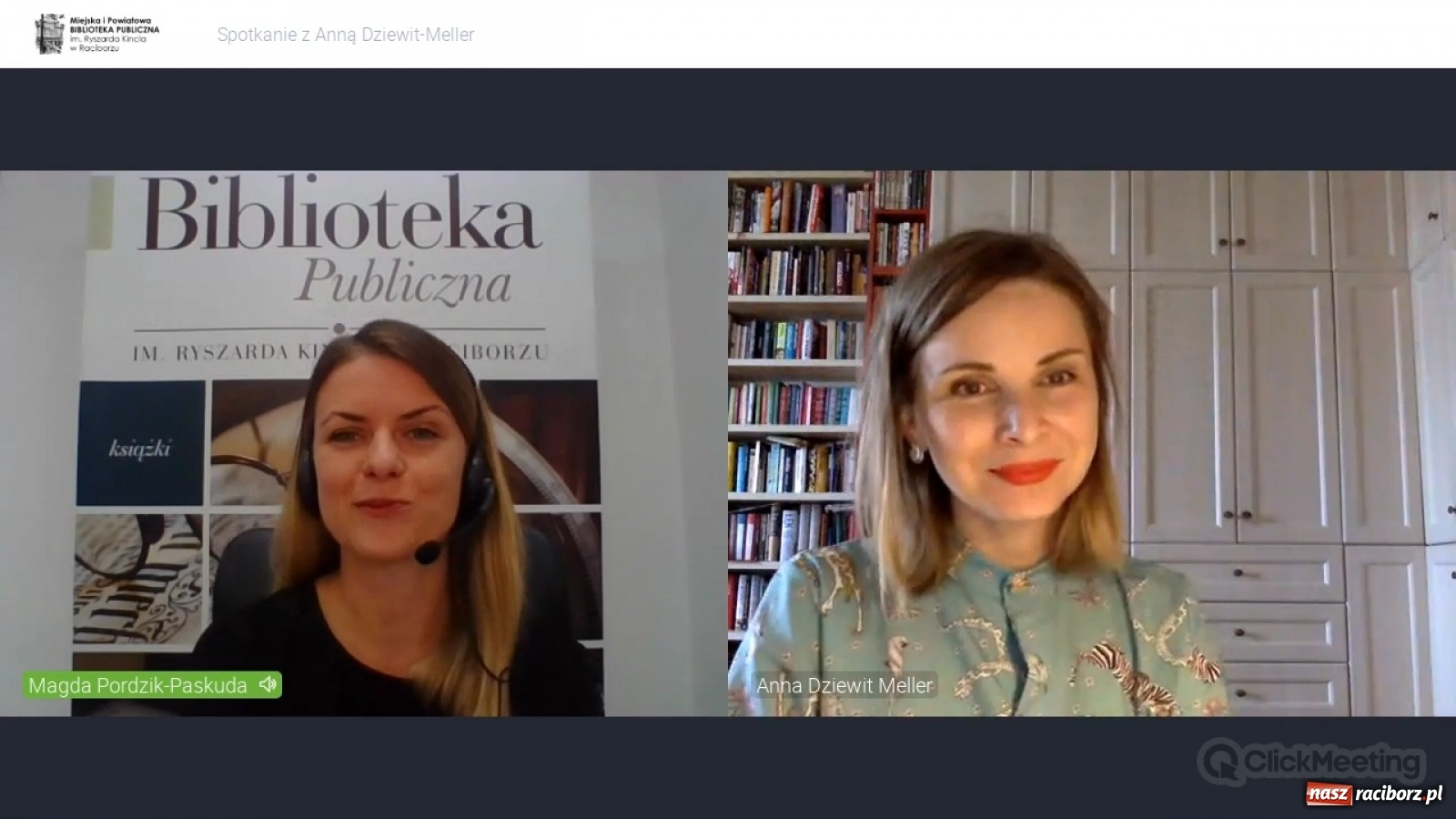 Zdjęcie w galerii na portalu naszraciborz.pl: Anna Dziewit-Meller gościem online raciborskiej biblioteki [WIDEO] wiadomości z regionu