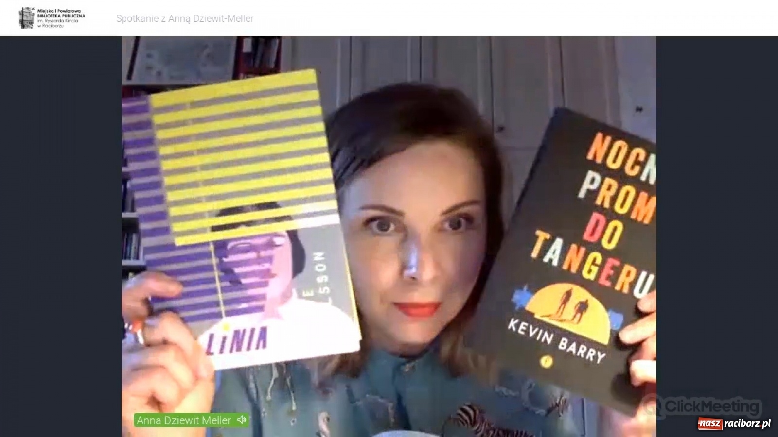 Zdjęcie w galerii na portalu naszraciborz.pl: Anna Dziewit-Meller gościem online raciborskiej biblioteki [WIDEO] wiadomości z regionu