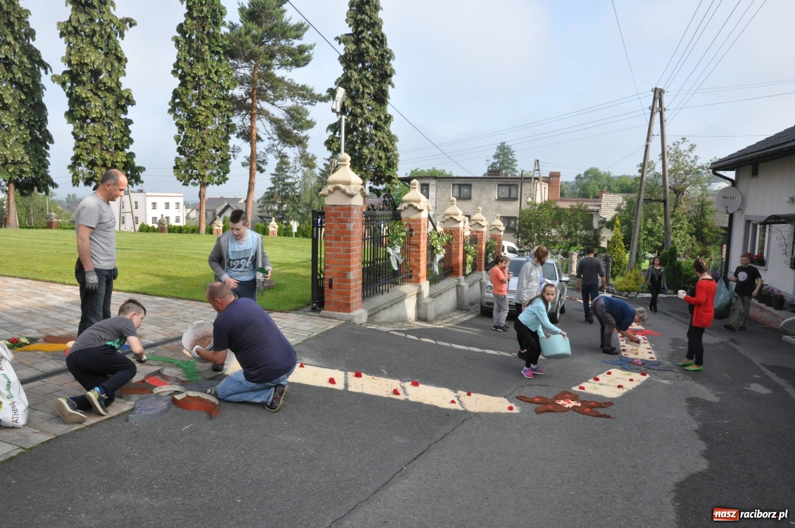 Zdjęcie w galerii na portalu naszraciborz.pl: Brzezie wierne tradycji. Piękne dywany na Boże Ciało [FOTO] wiadomości z regionu