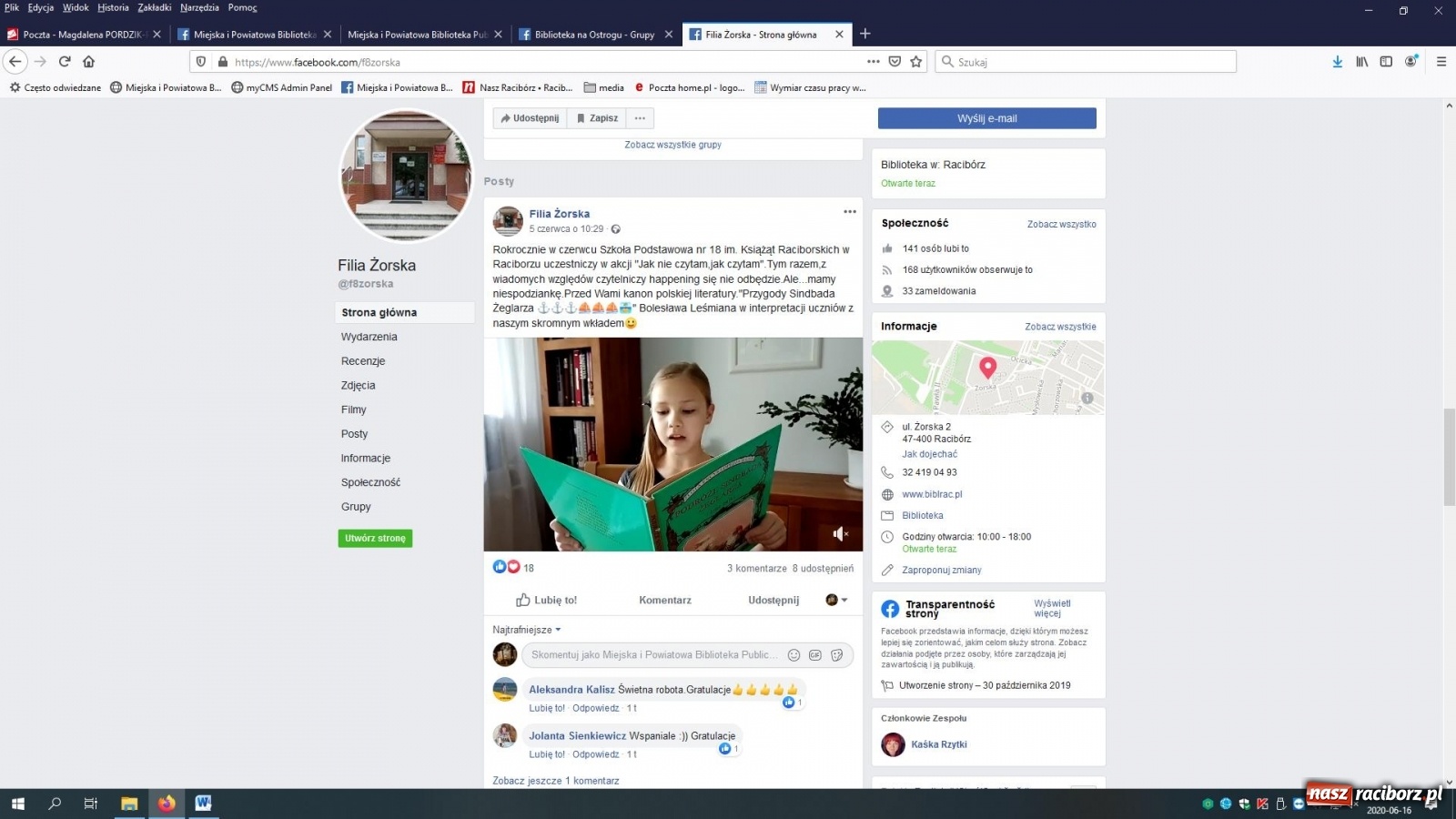 Zdjęcie w galerii na portalu naszraciborz.pl: Biblioteka na Ostrogu i przy Żorskiej online wiadomości z regionu