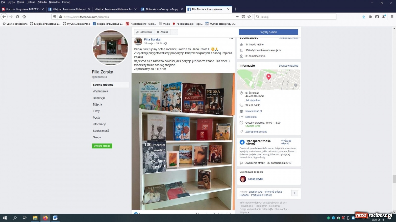 Zdjęcie w galerii na portalu naszraciborz.pl: Biblioteka na Ostrogu i przy Żorskiej online wiadomości z regionu