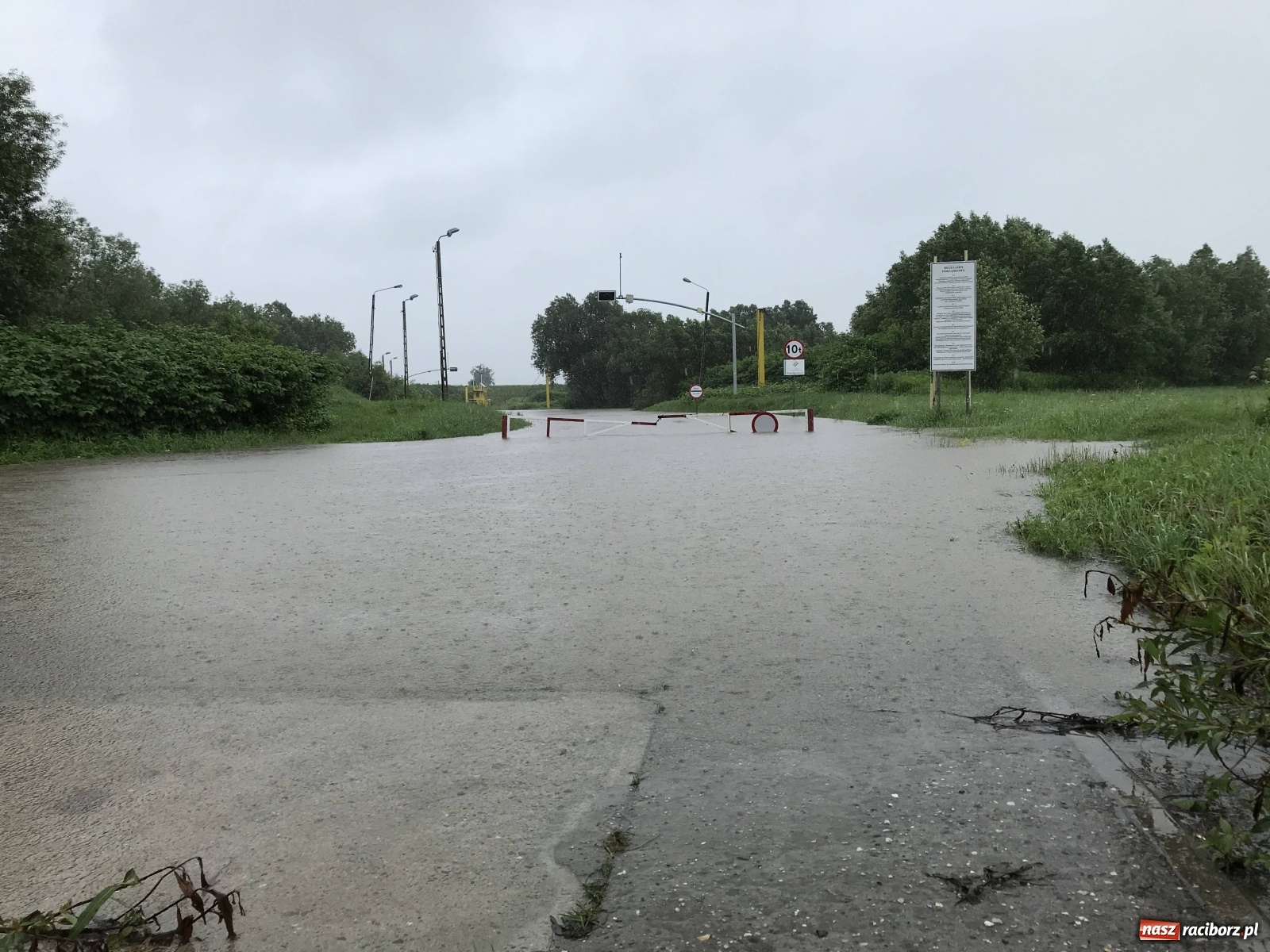 Zdjęcie w galerii na portalu naszraciborz.pl: Wezbranie Odry 20.06.2020 Racibórz - Grzegorzowice [ZDJĘCIA] wiadomości z regionu
