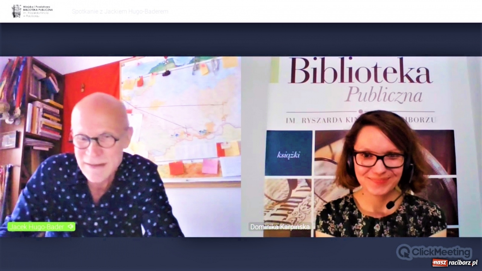 Zdjęcie w galerii na portalu naszraciborz.pl: Jacek Hugo-Bader gościem online raciborskiej biblioteki [WIDEO] wiadomości z regionu