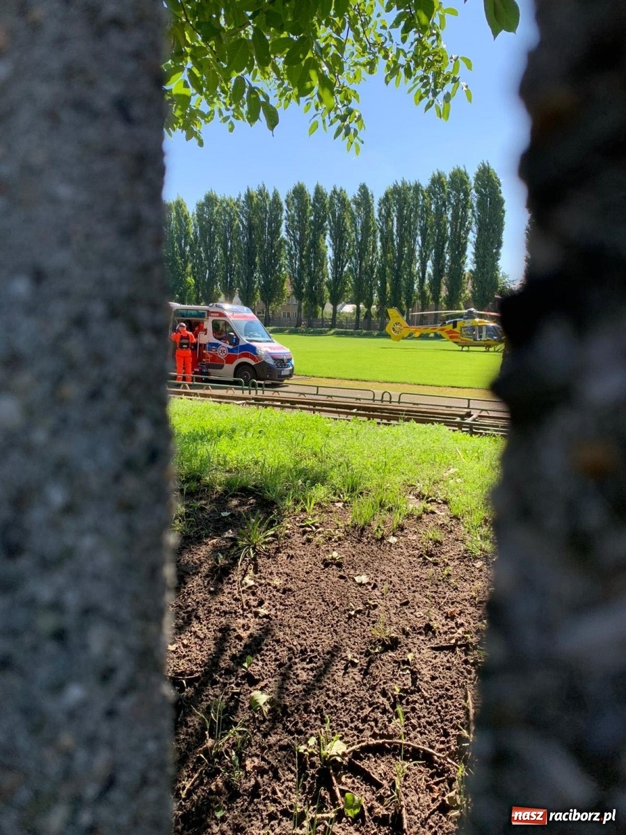Zdjęcie w galerii na portalu naszraciborz.pl: Poparzenie w Raciborzu. W akcji śmigłowiec LPR [FOTO] wiadomości z regionu
