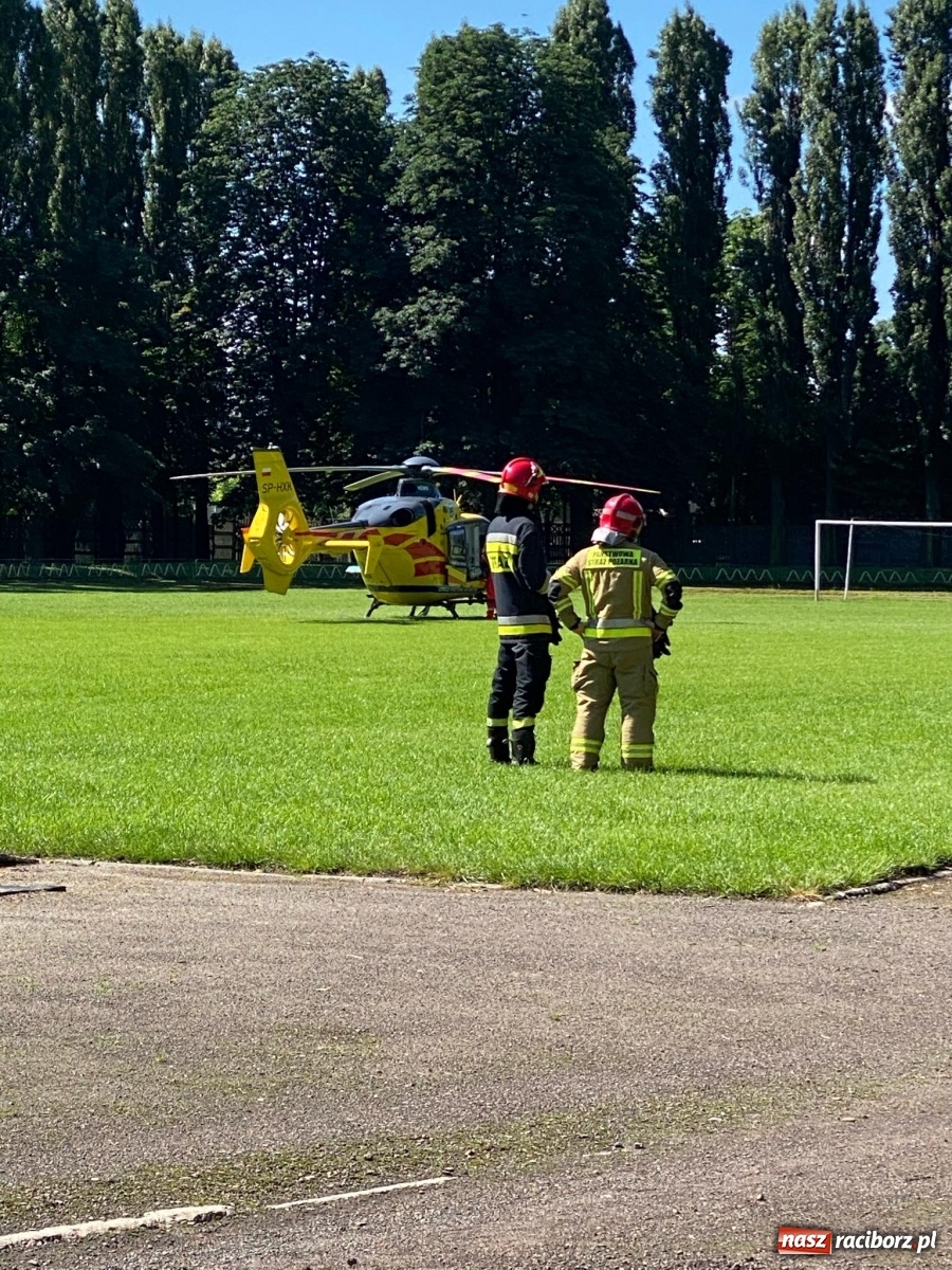 Zdjęcie w galerii na portalu naszraciborz.pl: Poparzenie w Raciborzu. W akcji śmigłowiec LPR [FOTO] wiadomości z regionu