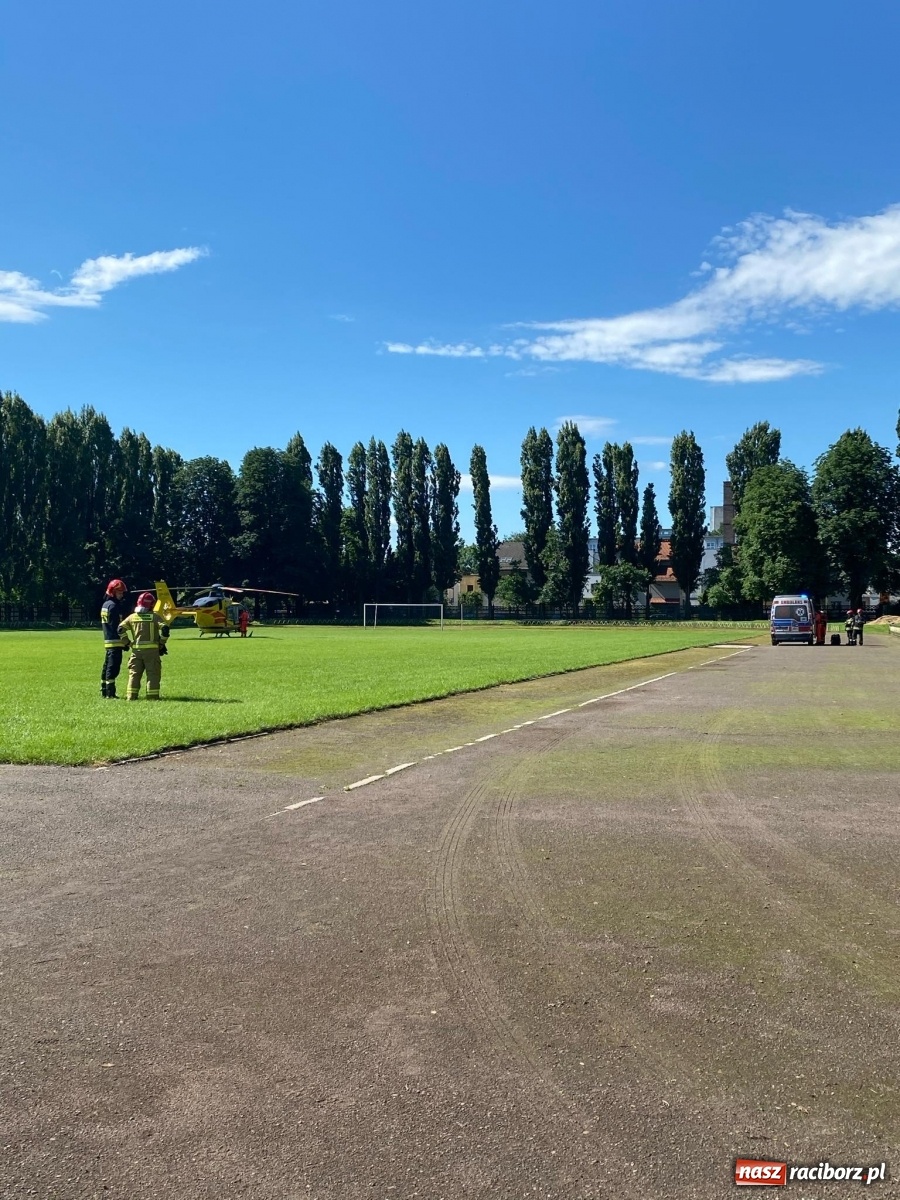Zdjęcie w galerii na portalu naszraciborz.pl: Poparzenie w Raciborzu. W akcji śmigłowiec LPR [FOTO] wiadomości z regionu