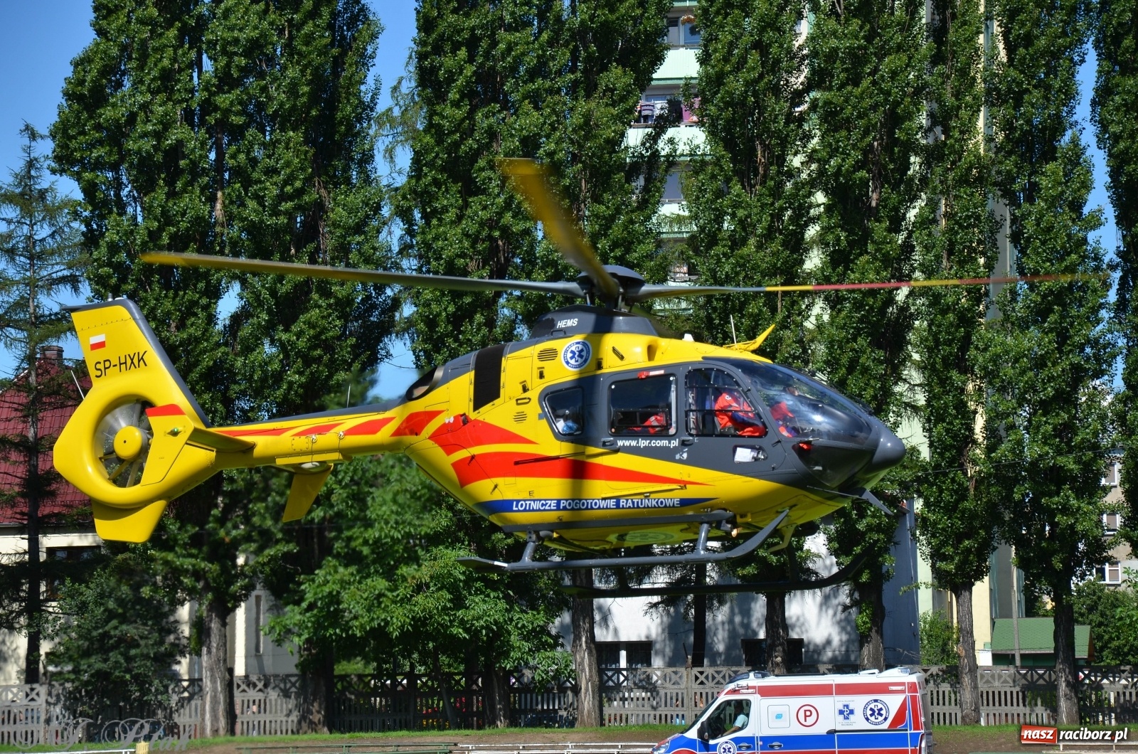 Zdjęcie w galerii na portalu naszraciborz.pl: Poparzenie w Raciborzu. W akcji śmigłowiec LPR [FOTO] wiadomości z regionu