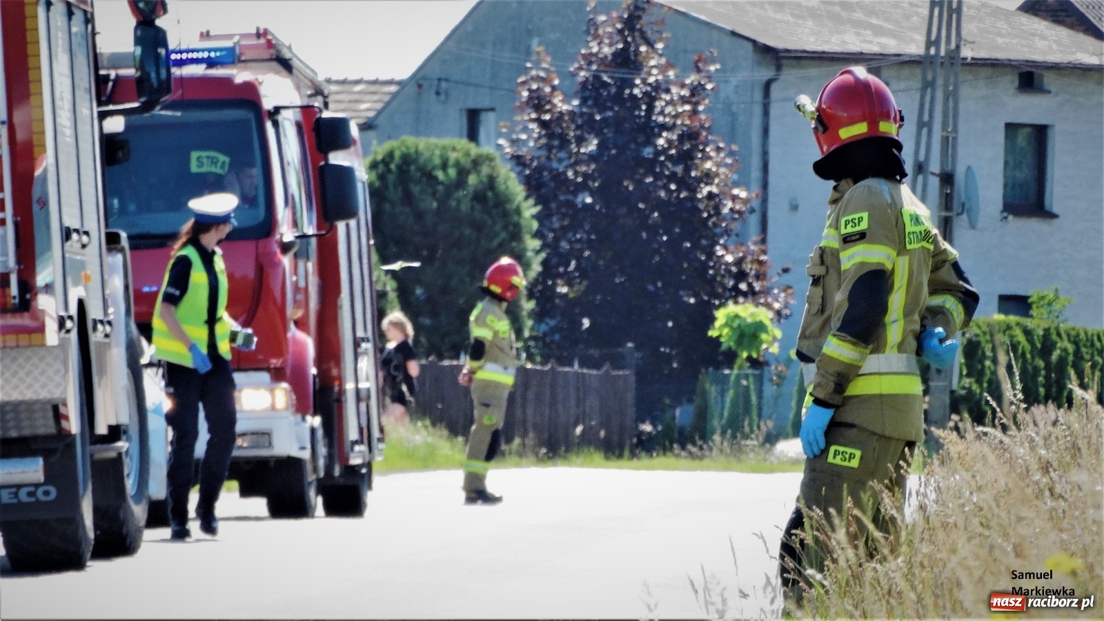 Zdjęcie w galerii na portalu naszraciborz.pl: Straż z Raciborza wezwana do akcji w Raszczycach  wiadomości z regionu