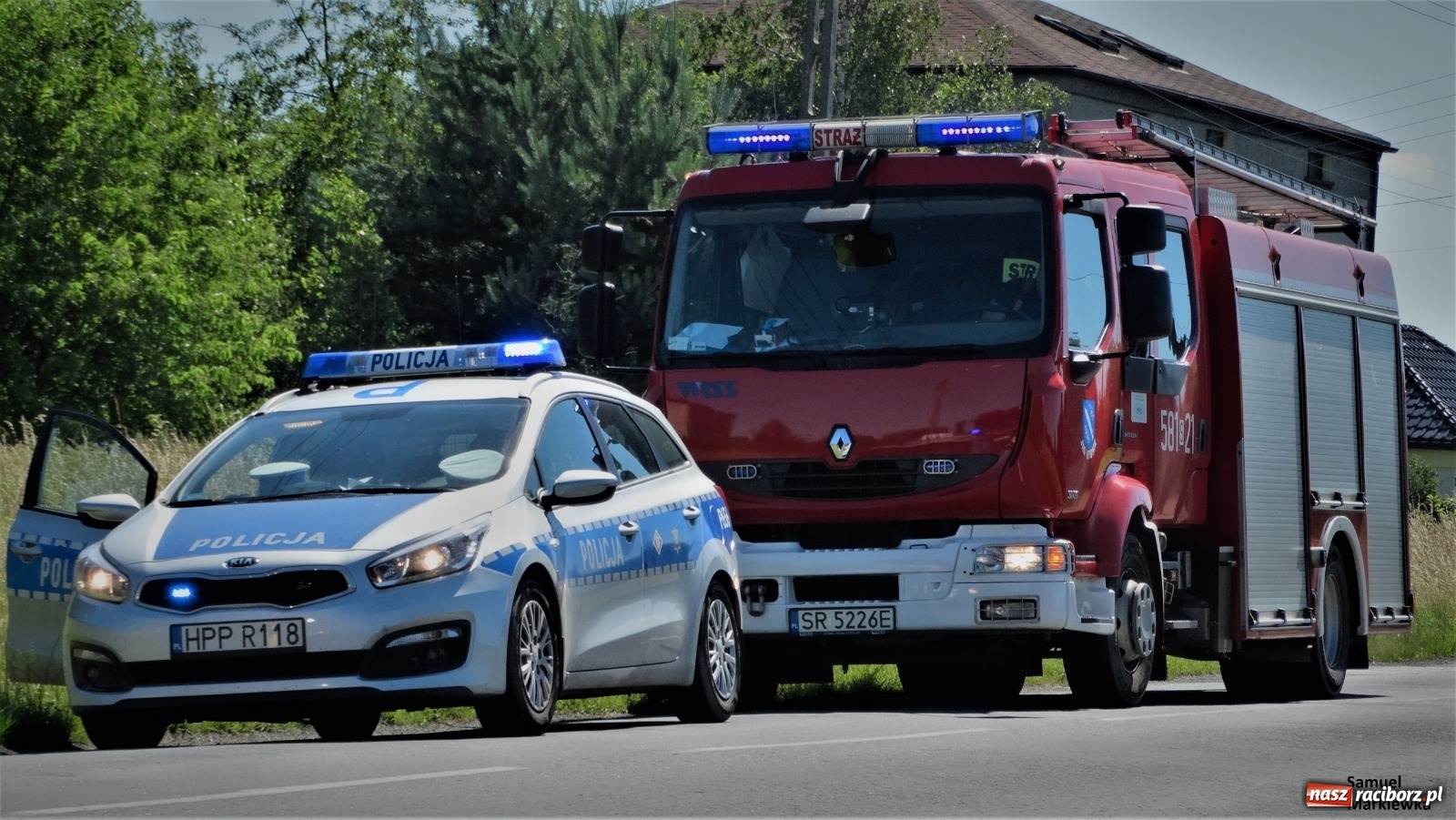 Zdjęcie w galerii na portalu naszraciborz.pl: Straż z Raciborza wezwana do akcji w Raszczycach  wiadomości z regionu