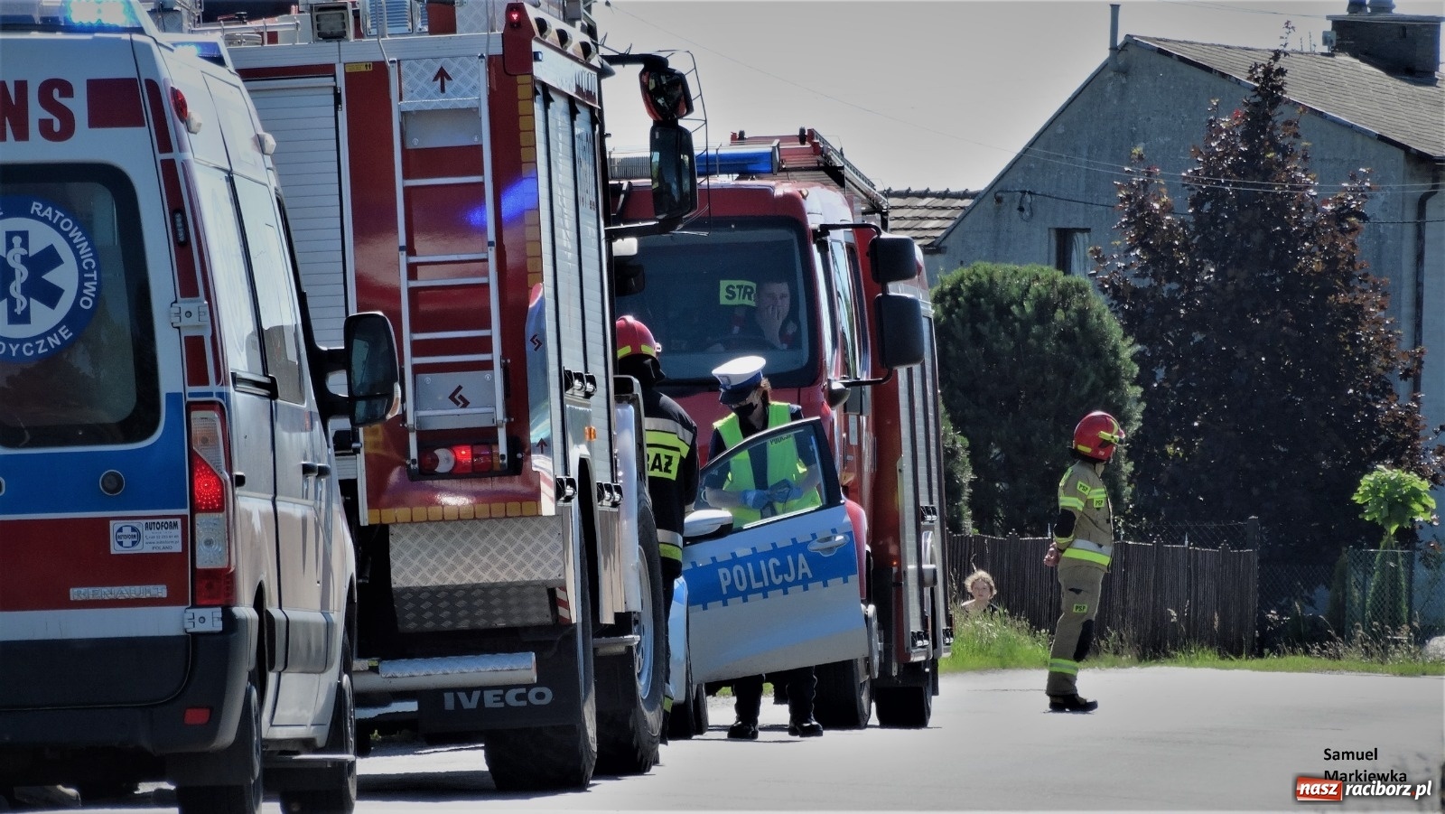 Zdjęcie w galerii na portalu naszraciborz.pl: Straż z Raciborza wezwana do akcji w Raszczycach  wiadomości z regionu