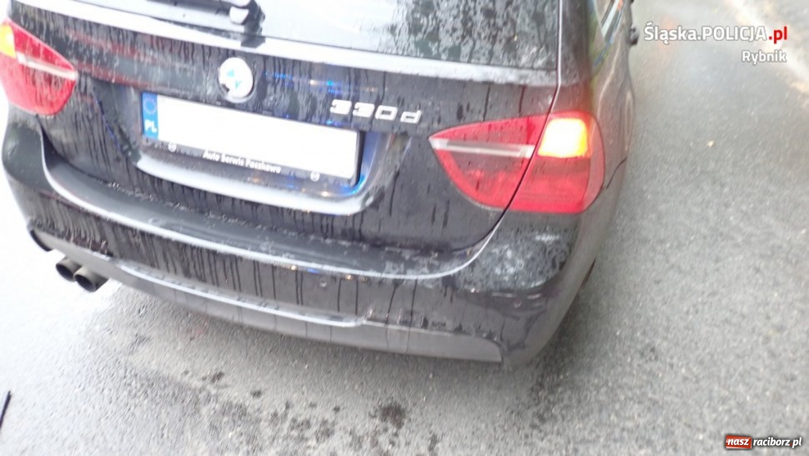 Zdjęcie w galerii na portalu naszraciborz.pl: Furiat na drodze. Jechał wprost na rowerzystę i przewiózł go na masce!  wiadomości z regionu