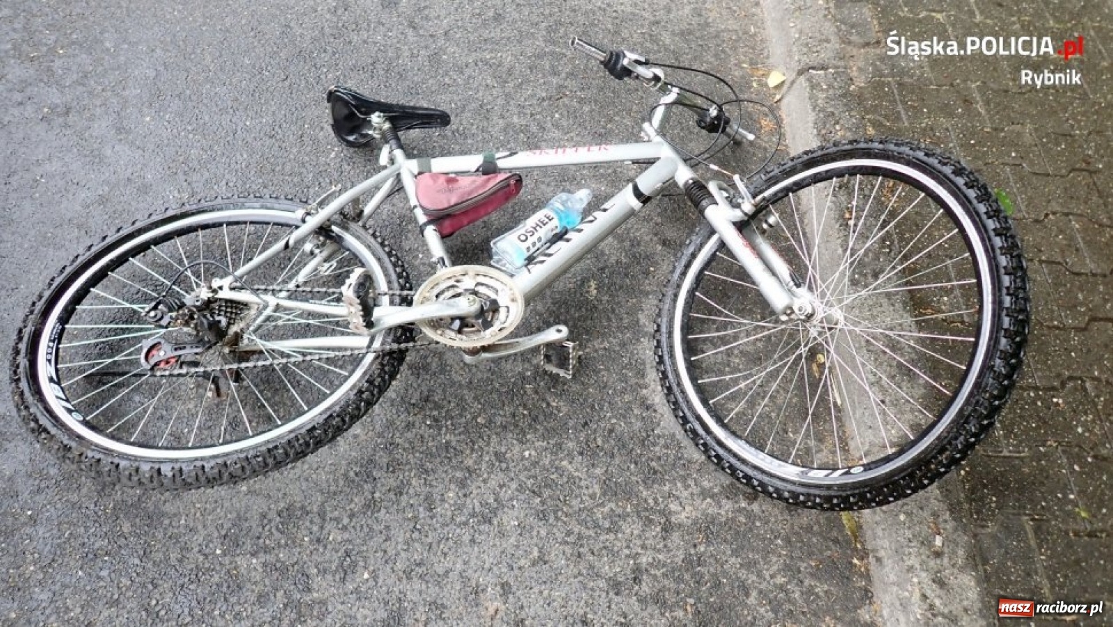 Zdjęcie w galerii na portalu naszraciborz.pl: Furiat na drodze. Jechał wprost na rowerzystę i przewiózł go na masce!  wiadomości z regionu