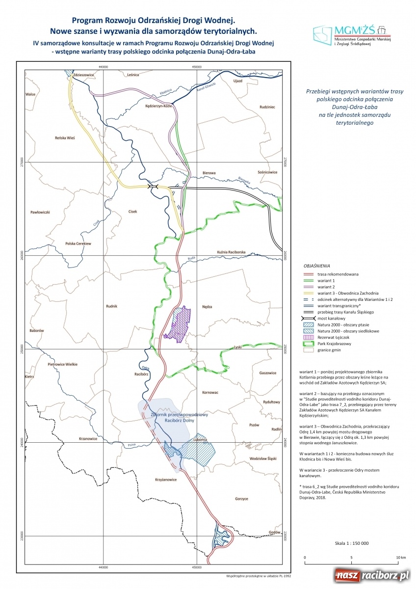 Zdjęcie w galerii na portalu naszraciborz.pl: Ministerstwo pokazało trasę kanału Dunaj-Odra-Łaba na wysokości Raciborza! [POBIERZ MAPY] wiadomości z regionu