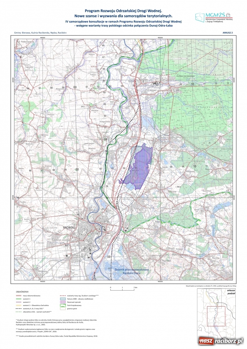Zdjęcie w galerii na portalu naszraciborz.pl: Ministerstwo pokazało trasę kanału Dunaj-Odra-Łaba na wysokości Raciborza! [POBIERZ MAPY] wiadomości z regionu