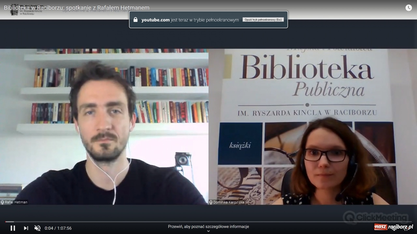 Zdjęcie w galerii na portalu naszraciborz.pl: Rafał Hetman o reportażach. Spotkanie online w bibliotece [WIDEO] wiadomości z regionu